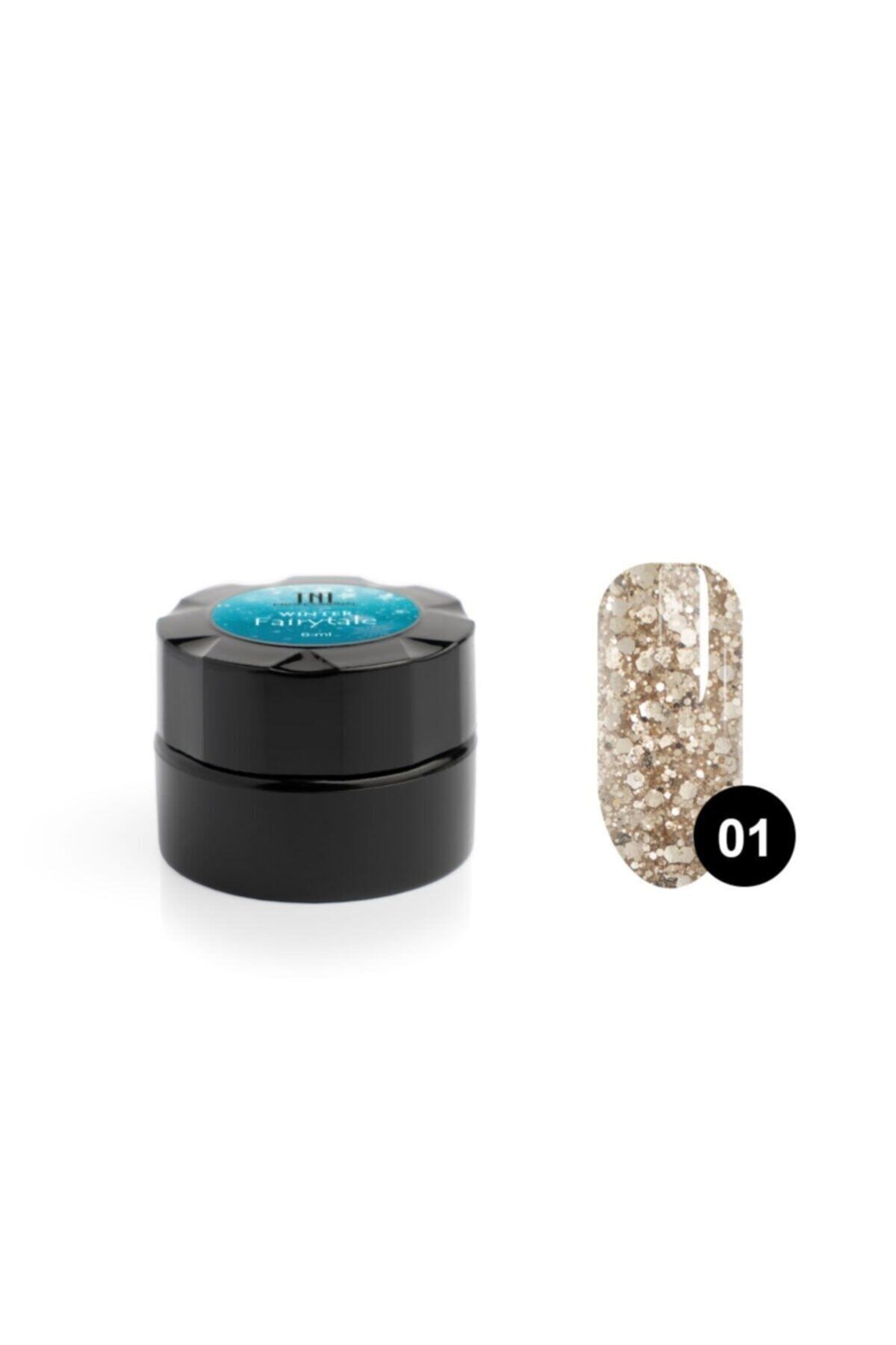 TNL Winter Fairytale Simli Tırnak Tasarım Jel 6 ml No:01