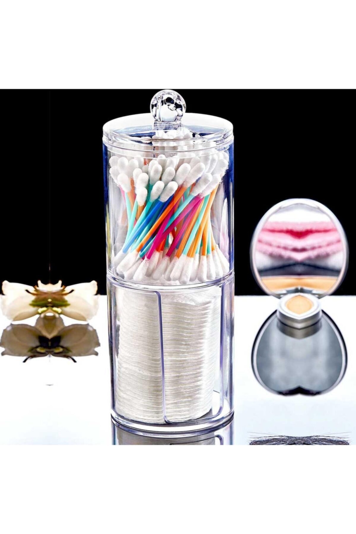 Xnews 2 Katlı Makyaj Pamuğu Ve Kulak Çubuğu Organizer