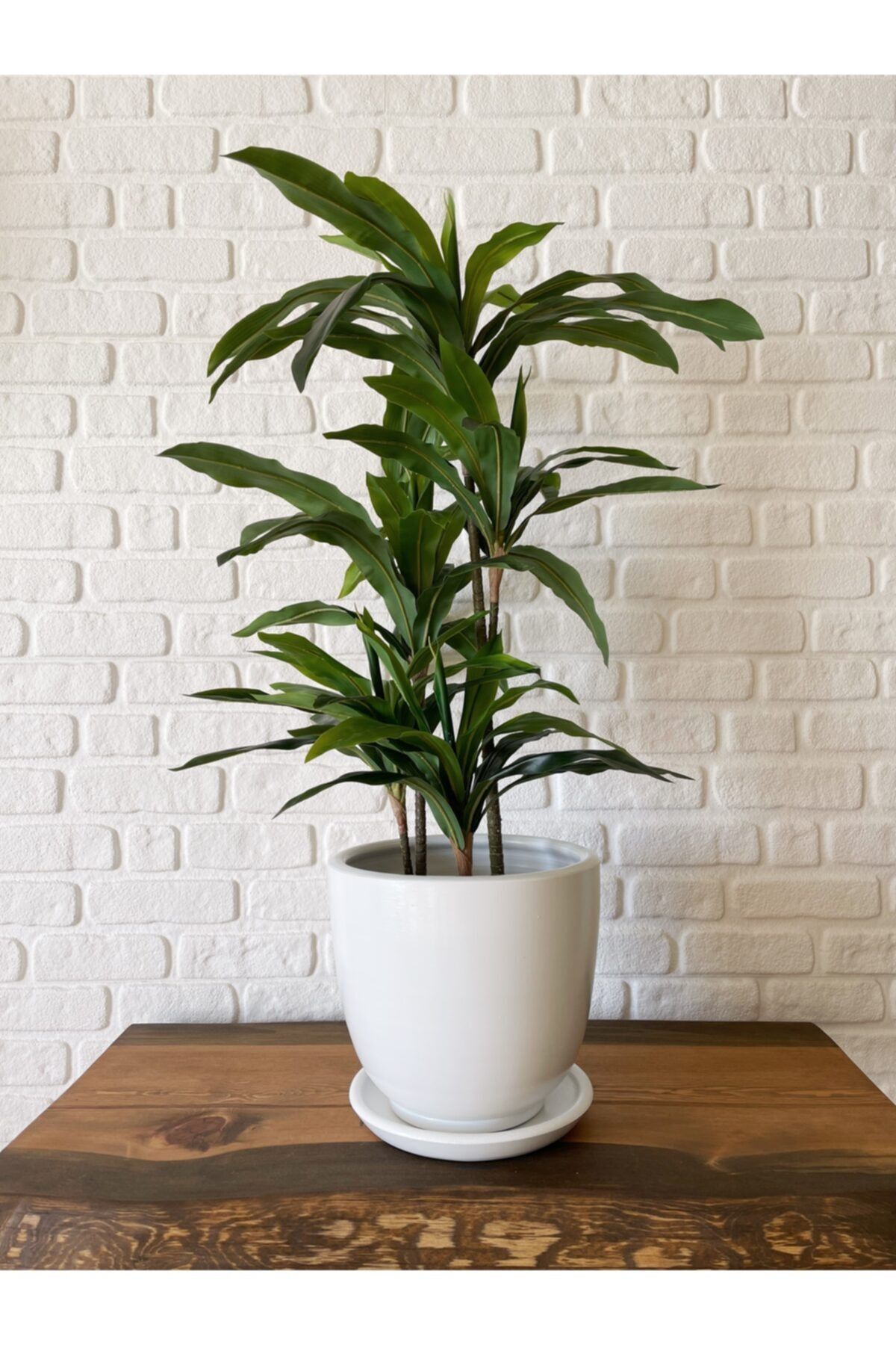 odka Saksı Tabaklı 30cm Kırık Beyaz