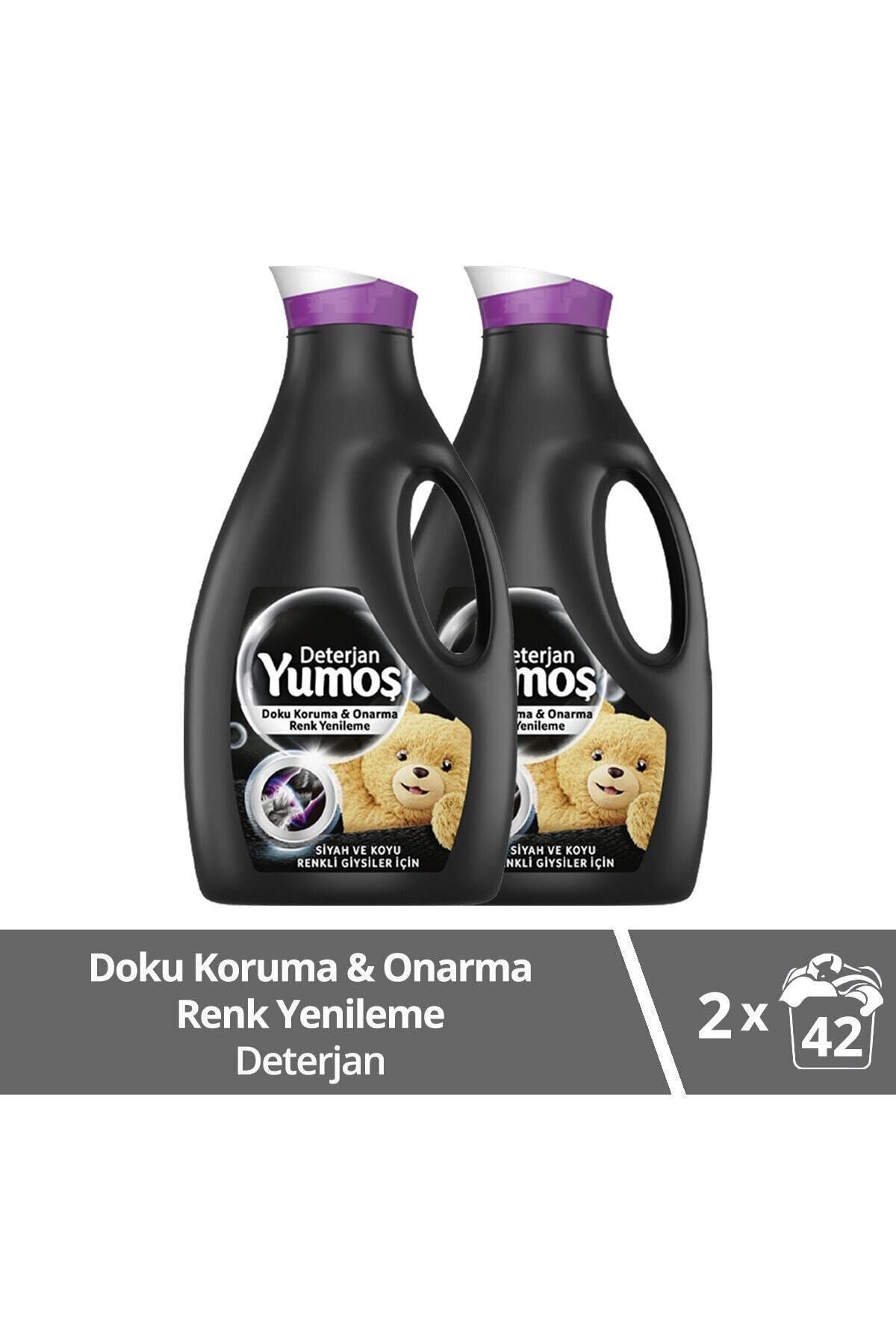 Yumoş Sıvı Bakım Çamaşır Deterjanı Siyah ve Koyu Renkli Giysiler İçin 2520 ML x2
