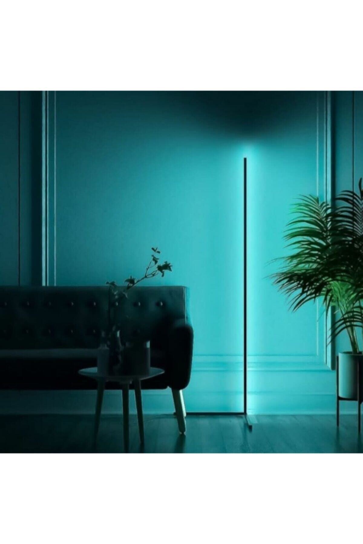 Led Dekoratif Lambader Minimalist Lamba Işık Sistemi Beyaz Kasa Full Rgb 256 Renk