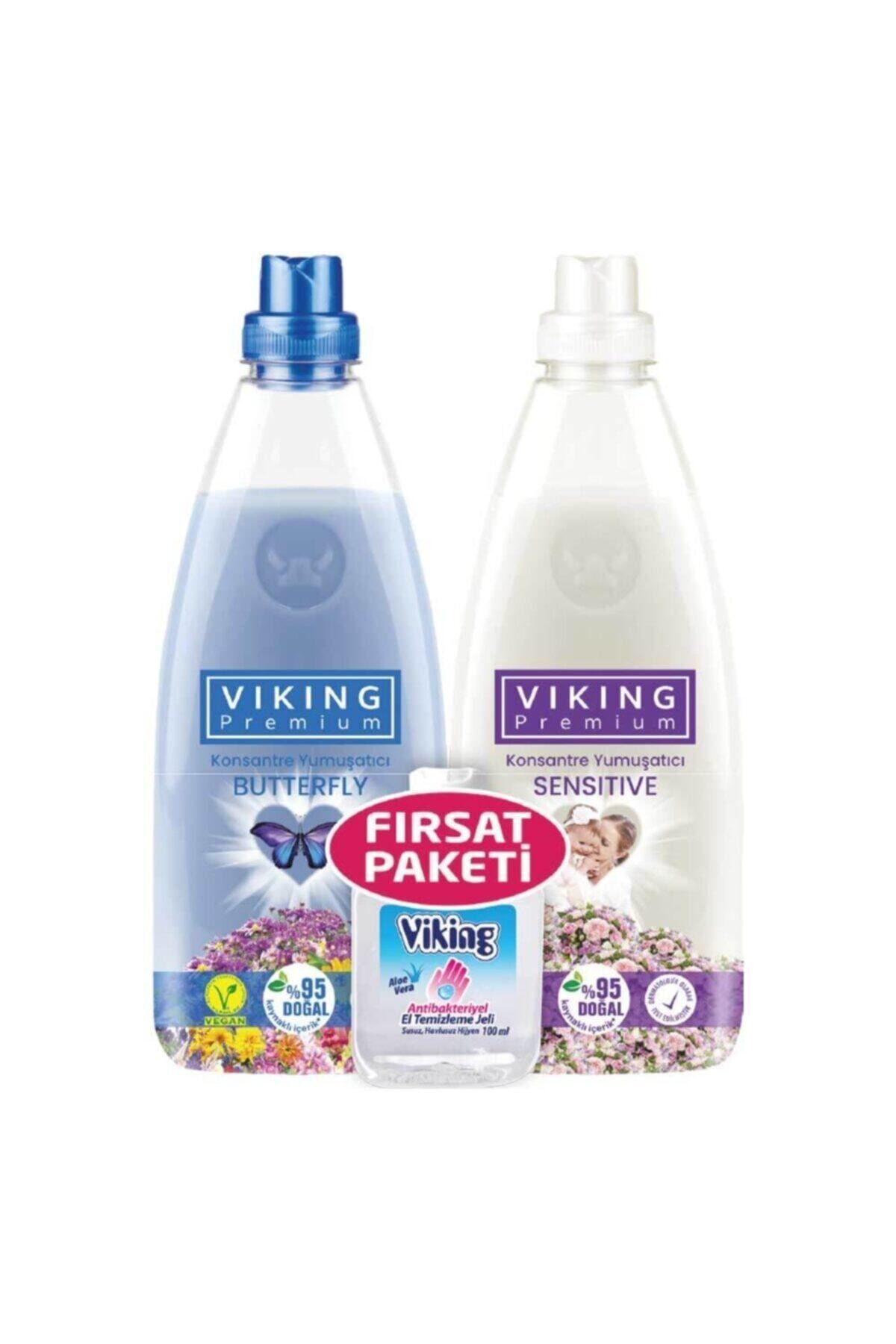 Viking Premium Konsantre Yumuşatıcı Set El Temizleme Jeli Hediye