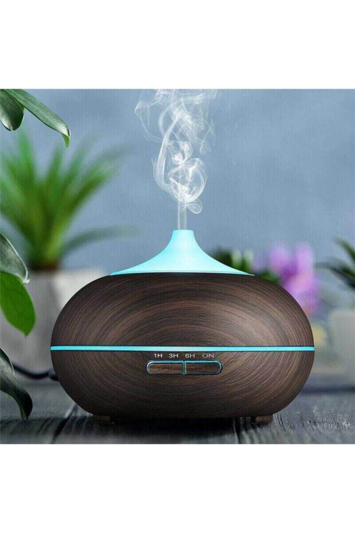 Butfulake Aroma Difüzörü Buhar Ultrasonik 7 Renk Led Işıklı Aromatik Oda Kokusu Hava Nemlendirici 500 Ml