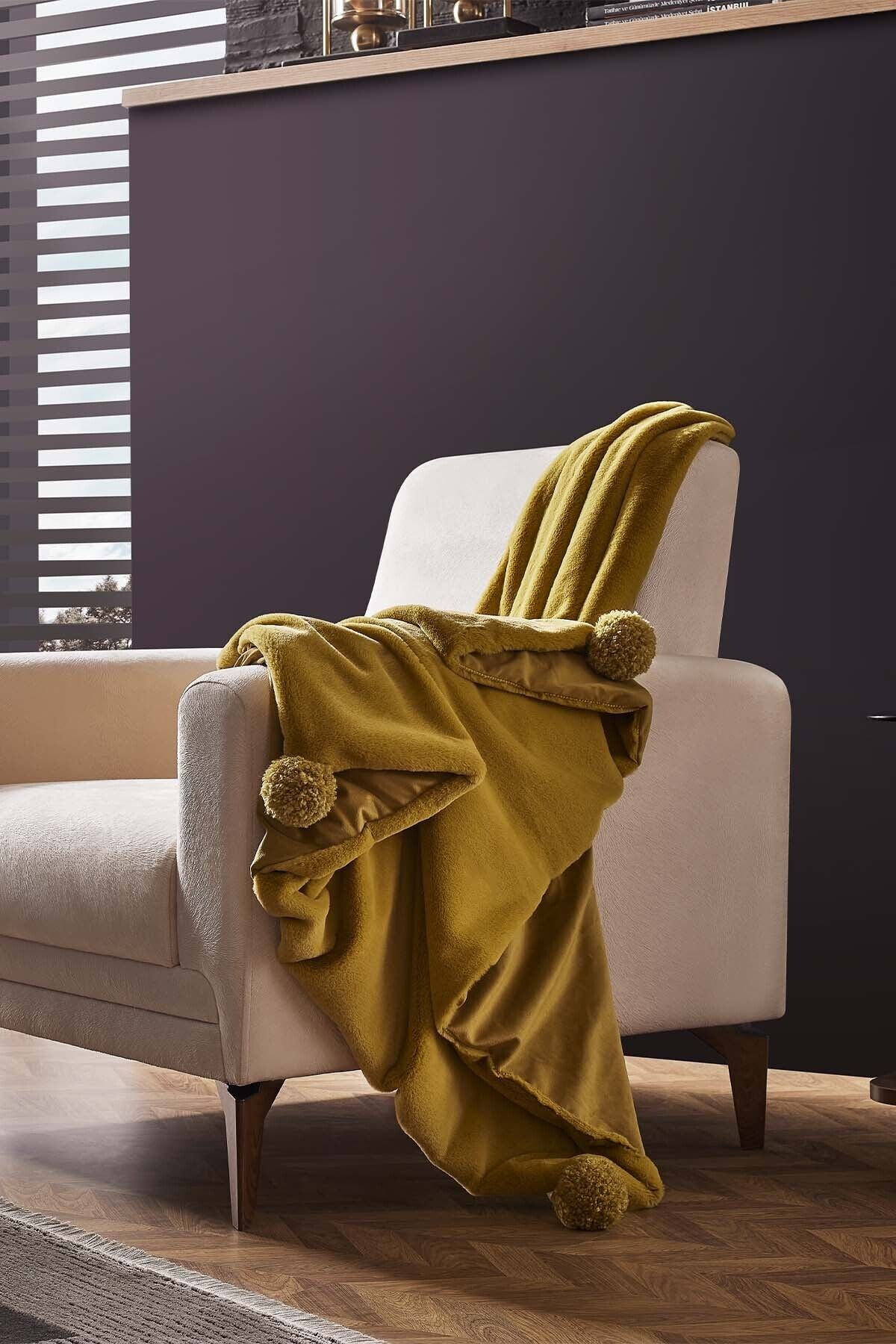Yataş Bedding Ario Koltuk Şalı - Sarı