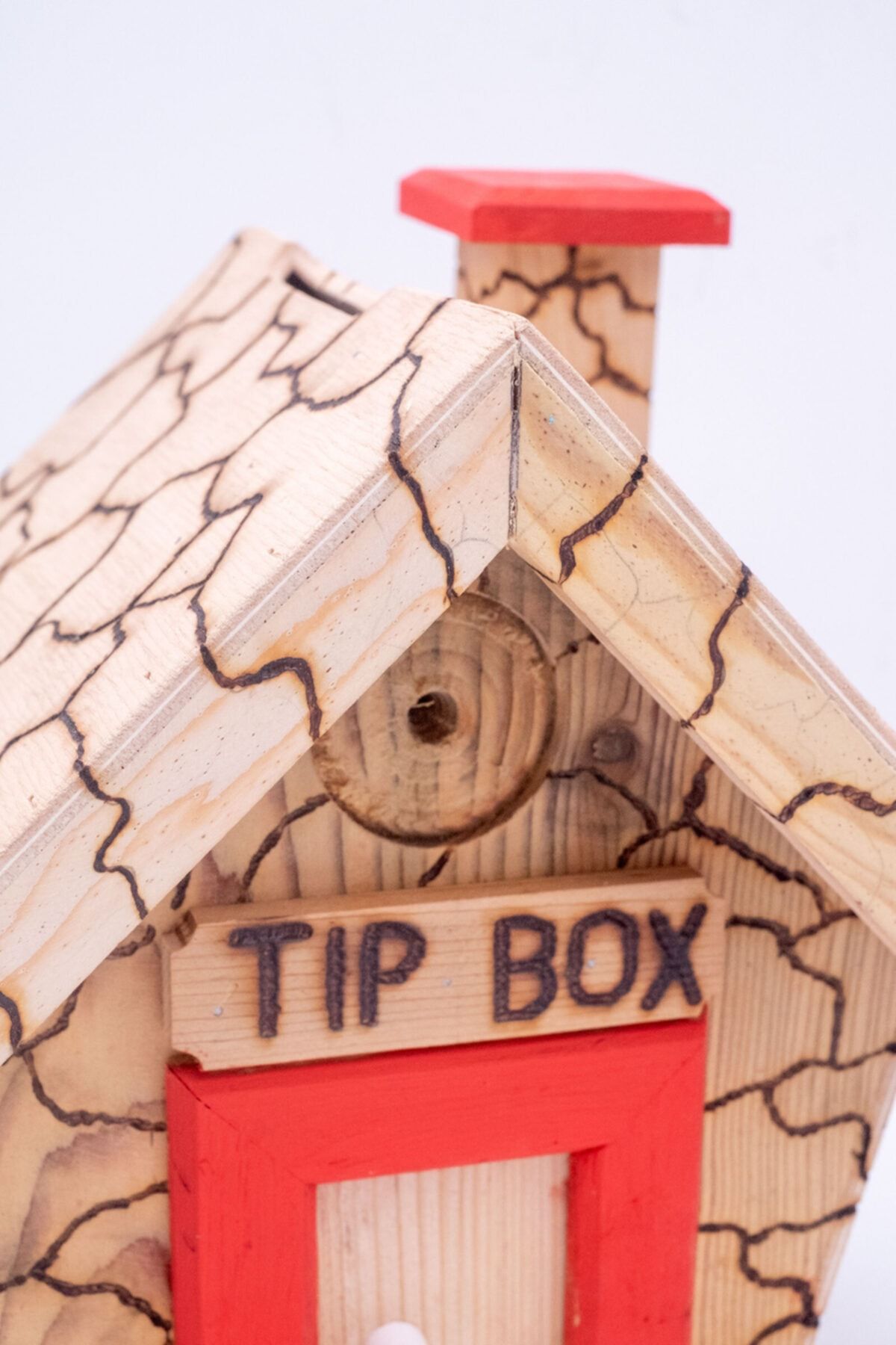 Kocabirekip Masif El Yapımı Tip Box Kumbara Sedir Ağacı Kontra 25cm Bahşiş Kutusu Dalmaçyalı Dokulu Kuş