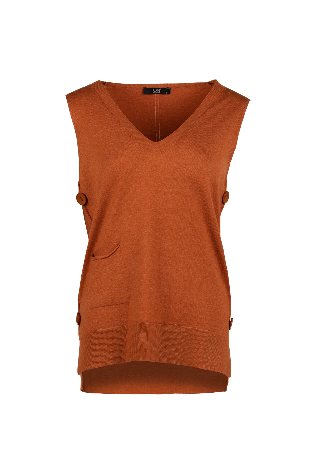 ON Düğme Detaylı Triko Süveter