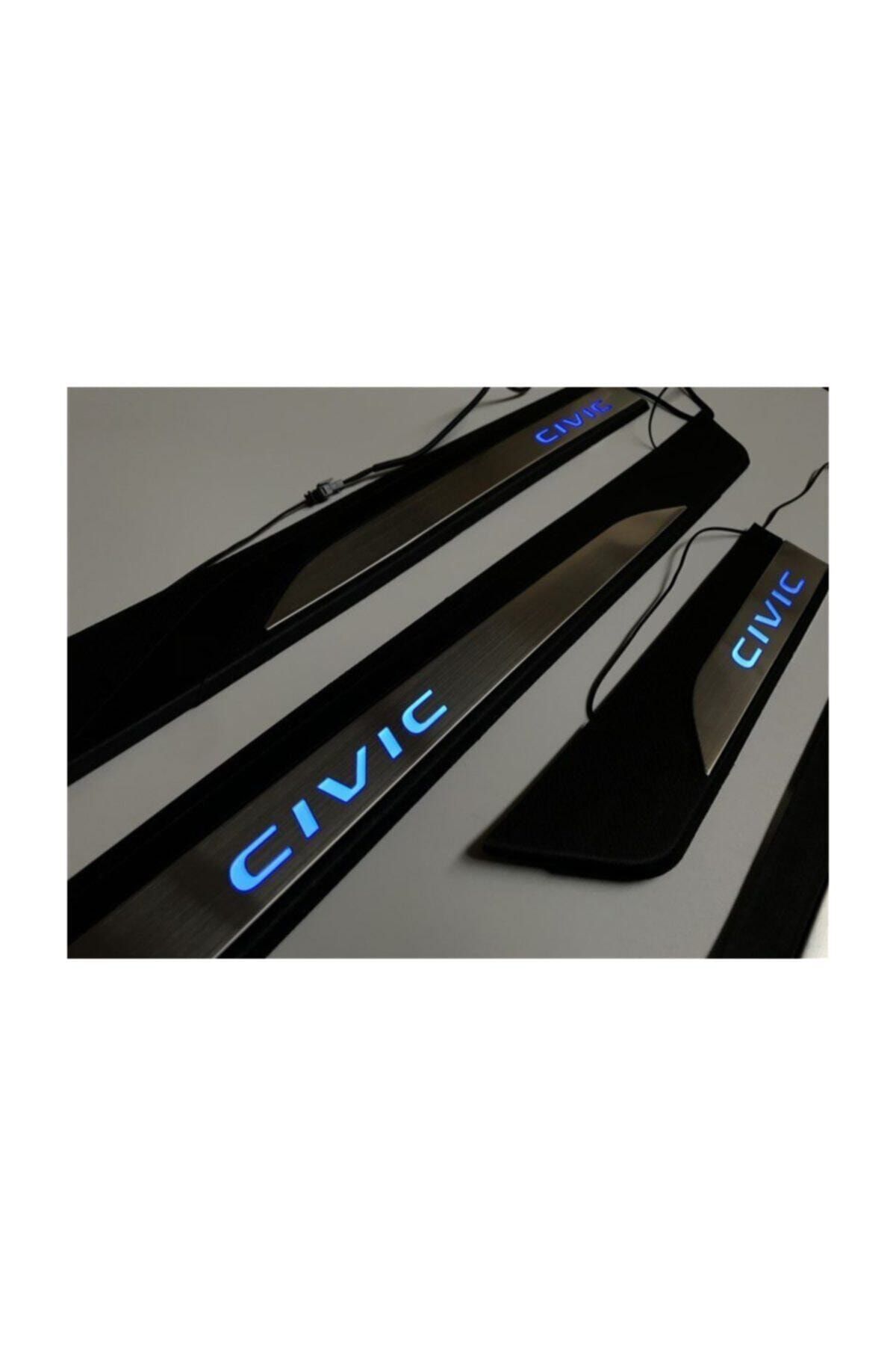 MaviTuning Mavi Işıklı Honda Civic Fc5 2016-2020 Arası 4,lü Kapı Eşiği Uyumlu