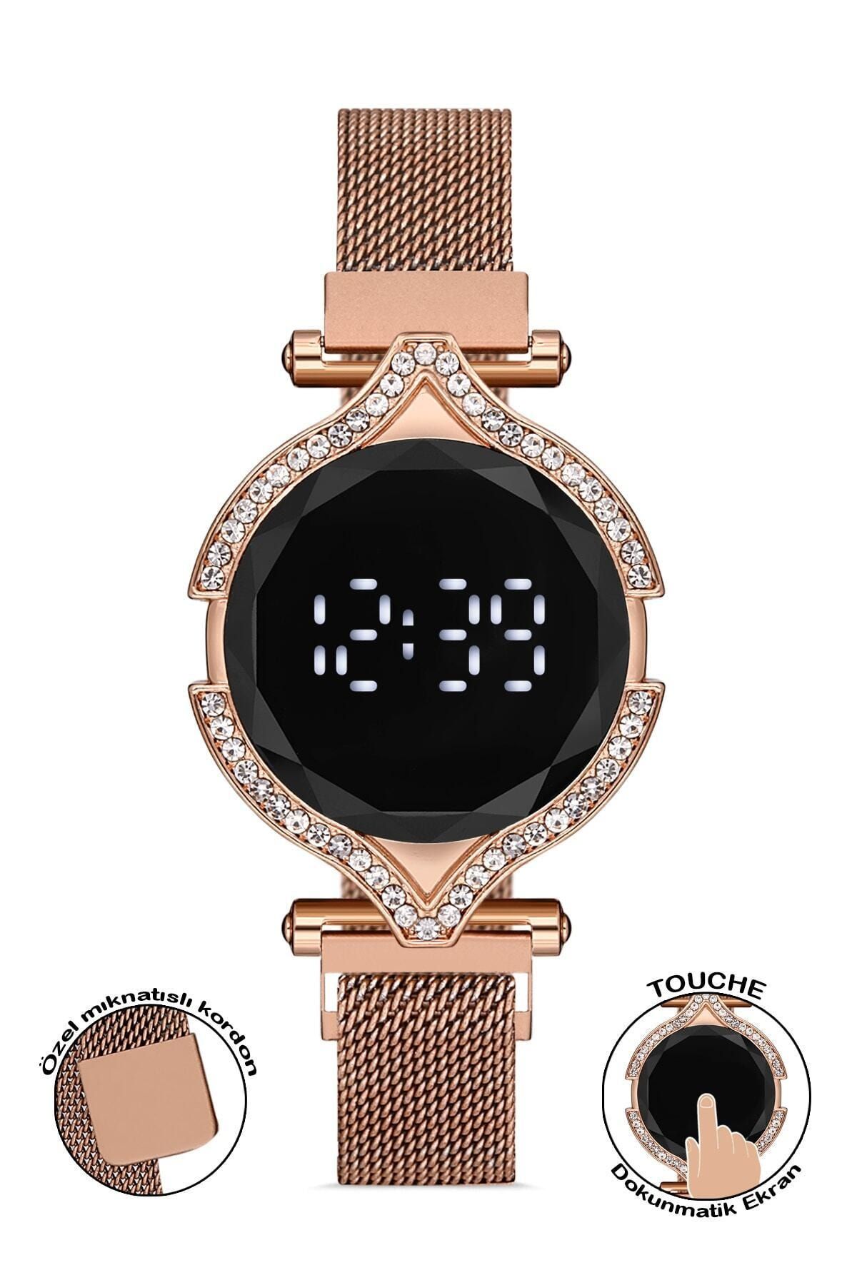 Polo55 Plkdd002r01 Rose Gold Renkli Dokunmatik Kadın Kol Saati