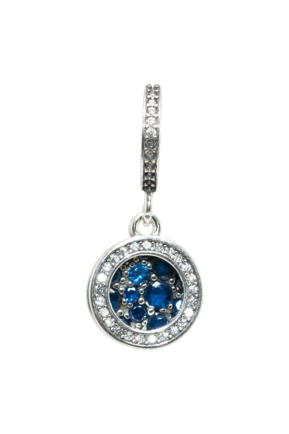 Nur Silver Pandora Mavi Taşlı Işıltılı Charm