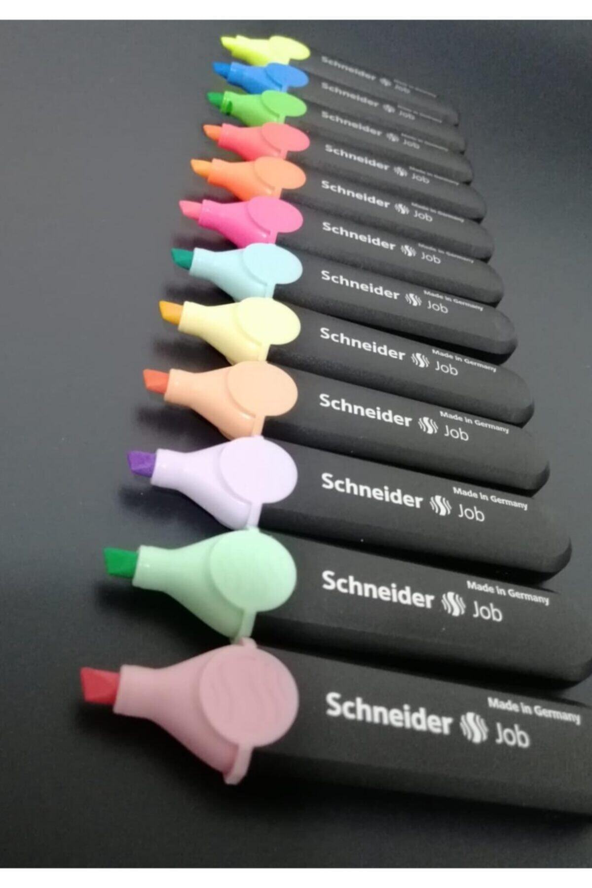 SCHNEIDER 5 Renk Film Index Schneider Jb 150 Fosforlu Kalem Pastel Canlı Renkler 12 Renk F.k
