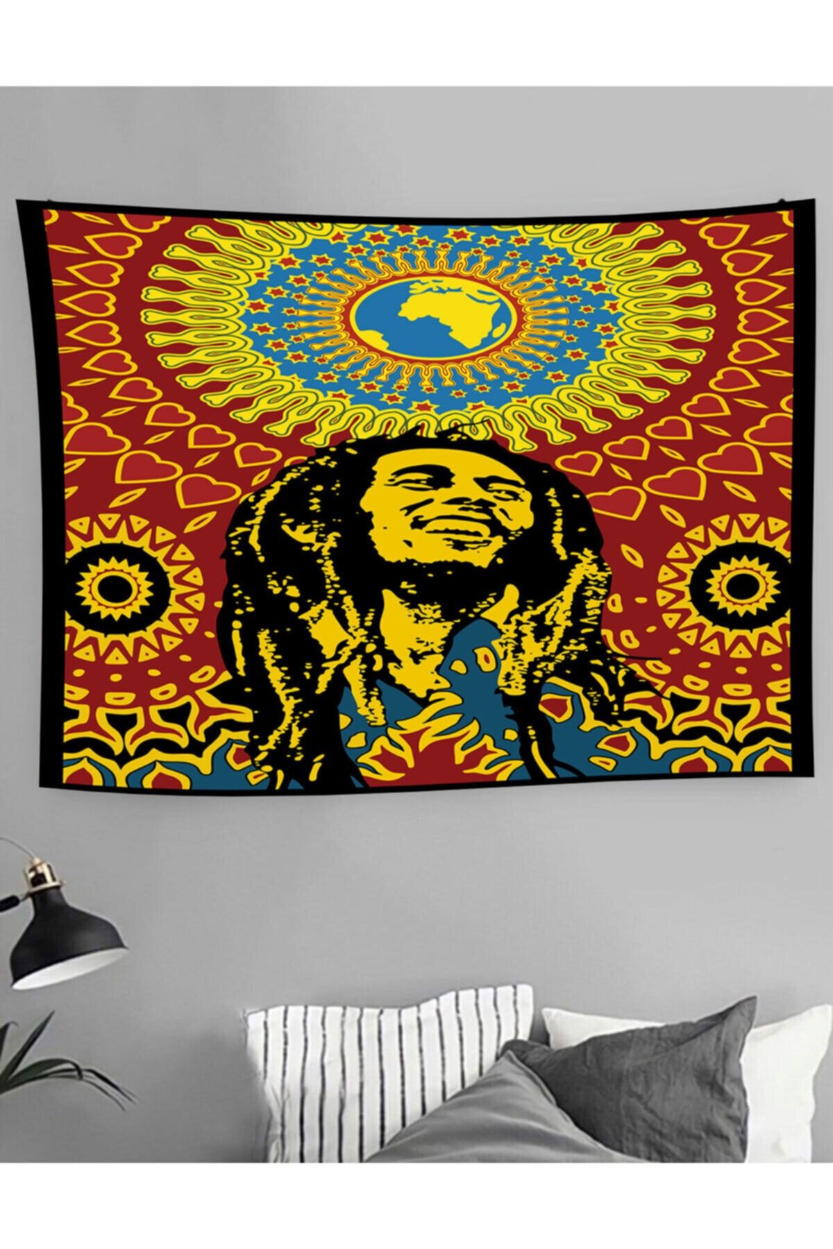 ALL OVER Bob Marley Duvar Örtüsü 200x130cm
