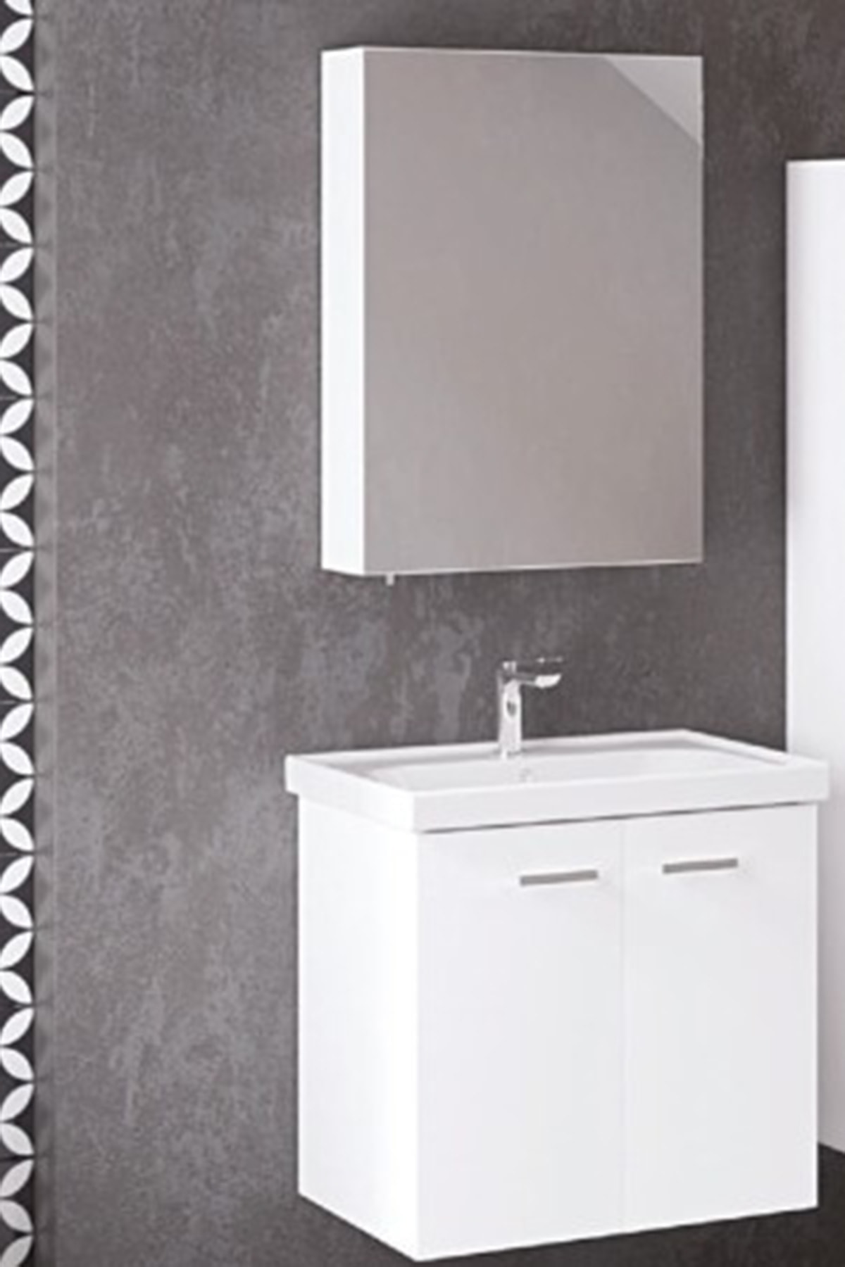 DENKO Terra 60 Aynalı Banyo Dolabı Üst Modülü