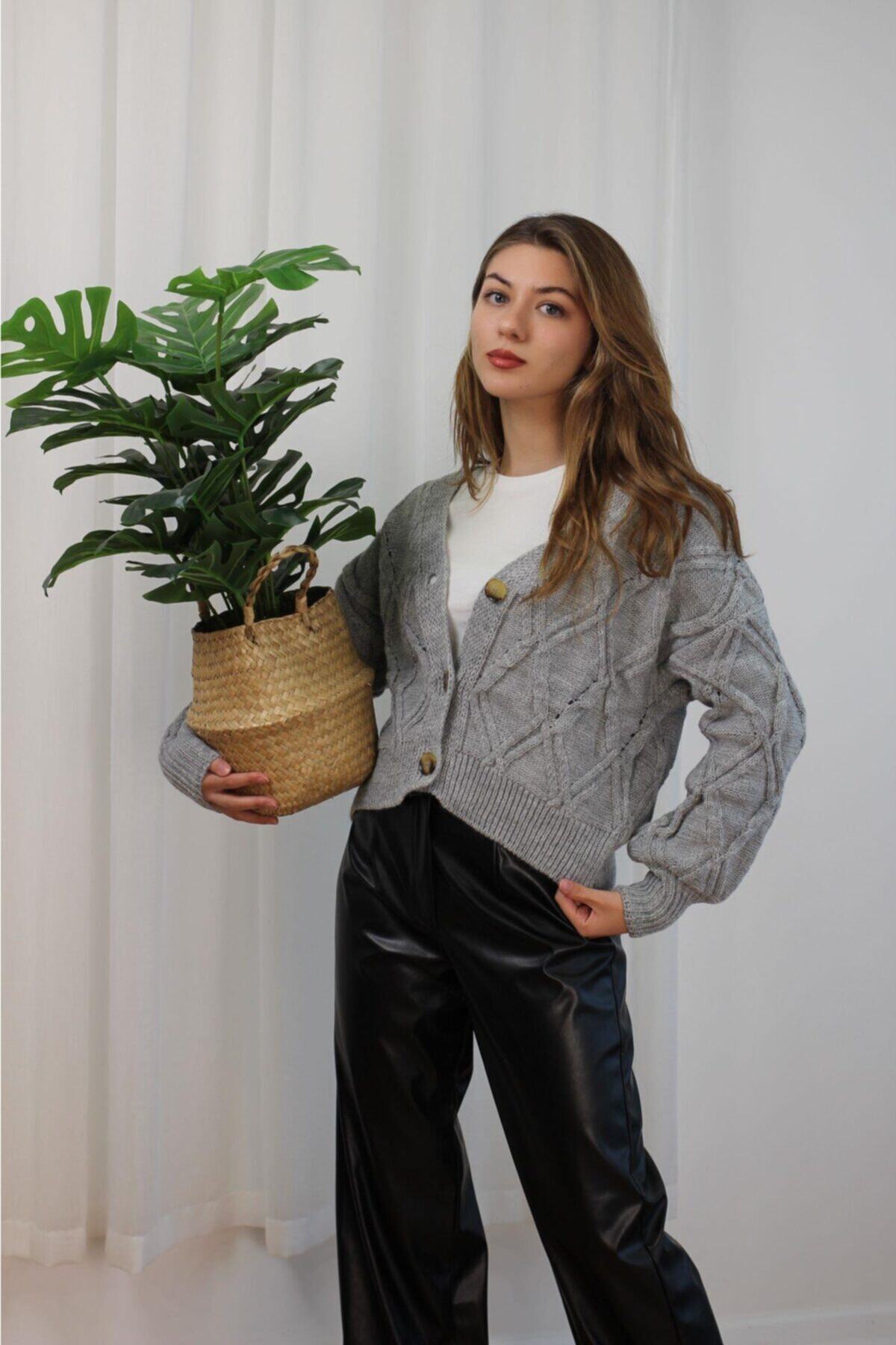 Look Kadıköy Baklava Desen Hırka