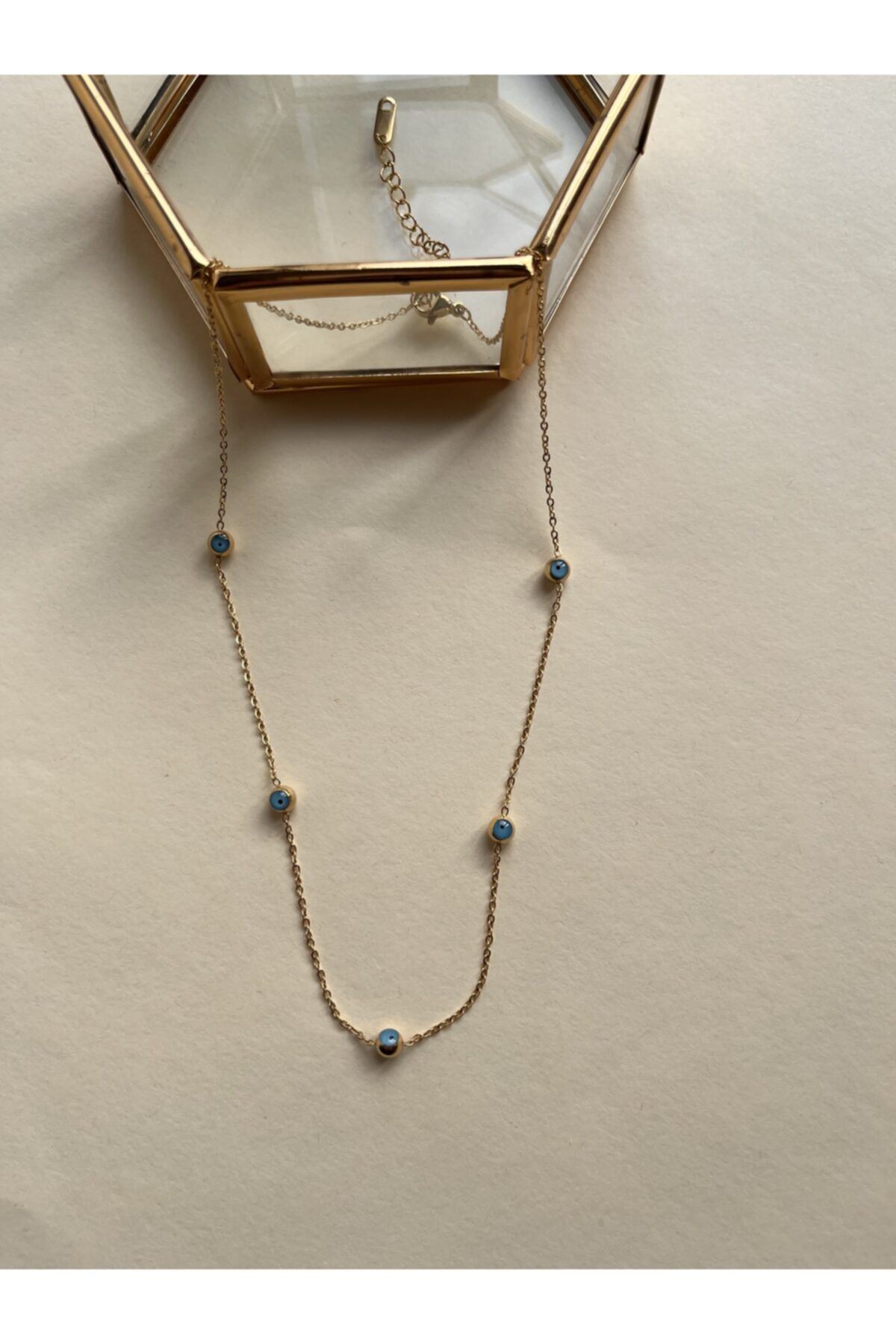 Mildan Accessories Nazar Boncuklu Çelik Kolye Kararma Yapmaz
