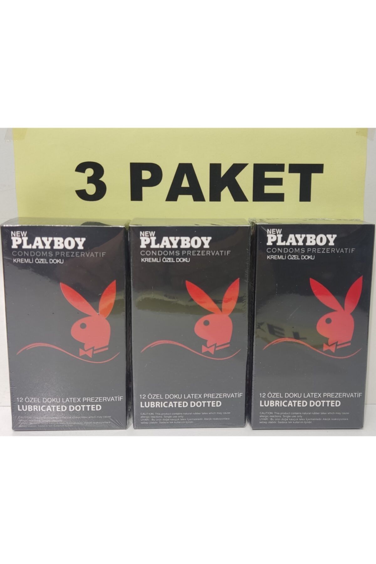 Playboy Prezervatif Kabartmalı Condom 12'li X 3 Paket
