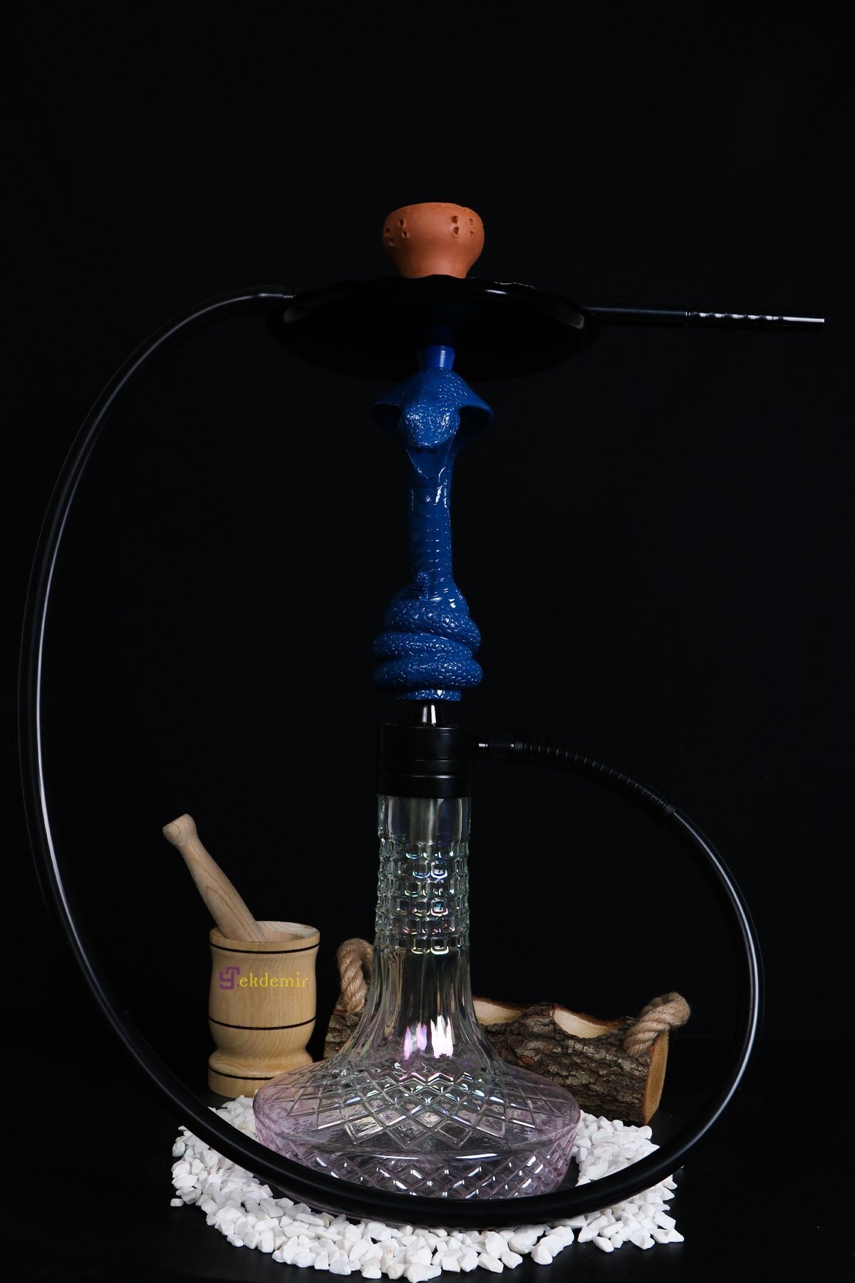 YILMAZNARGİLE Kobra Nargile Takımı Mavi