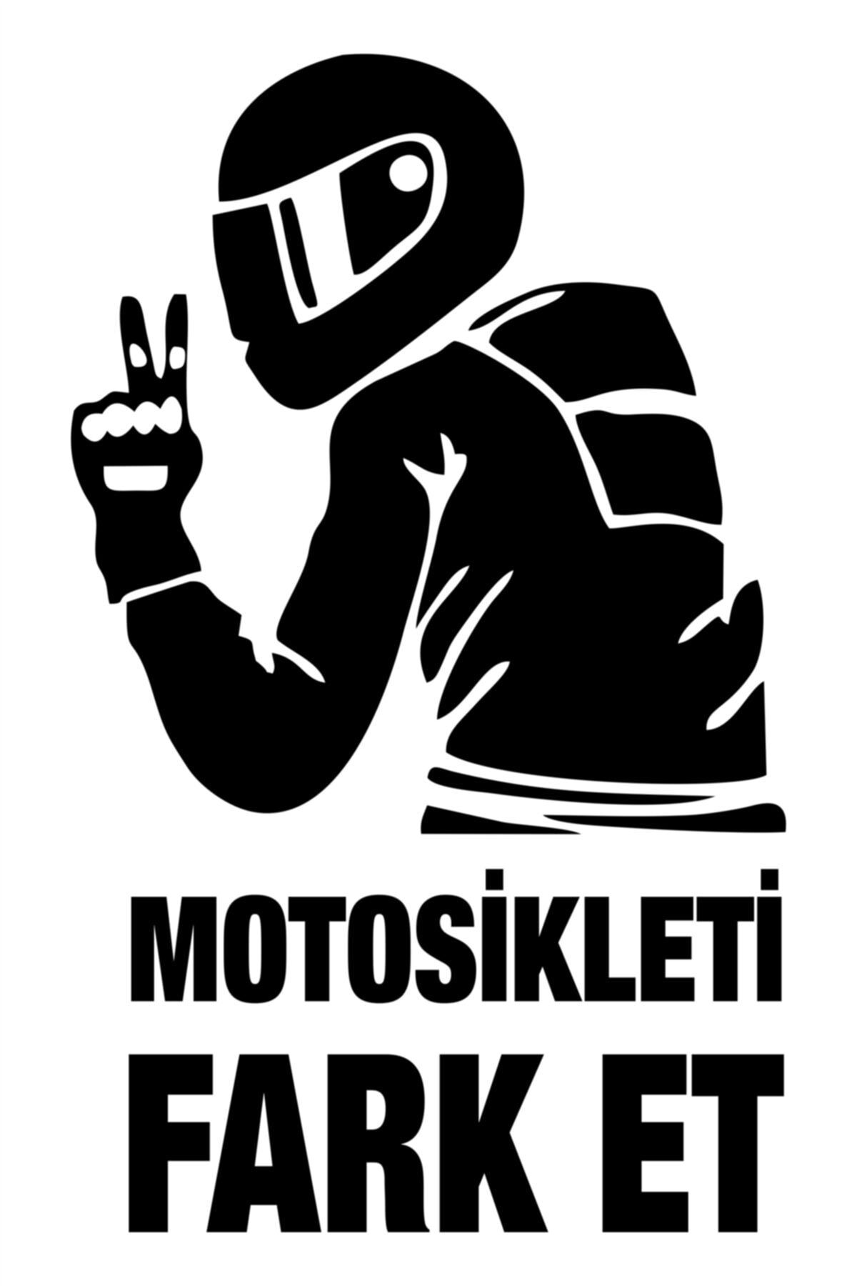 esticker 15 X 9 Cm Motosikleti Fark Et Oto Araba Cam Motosiklet Sticker Siyah