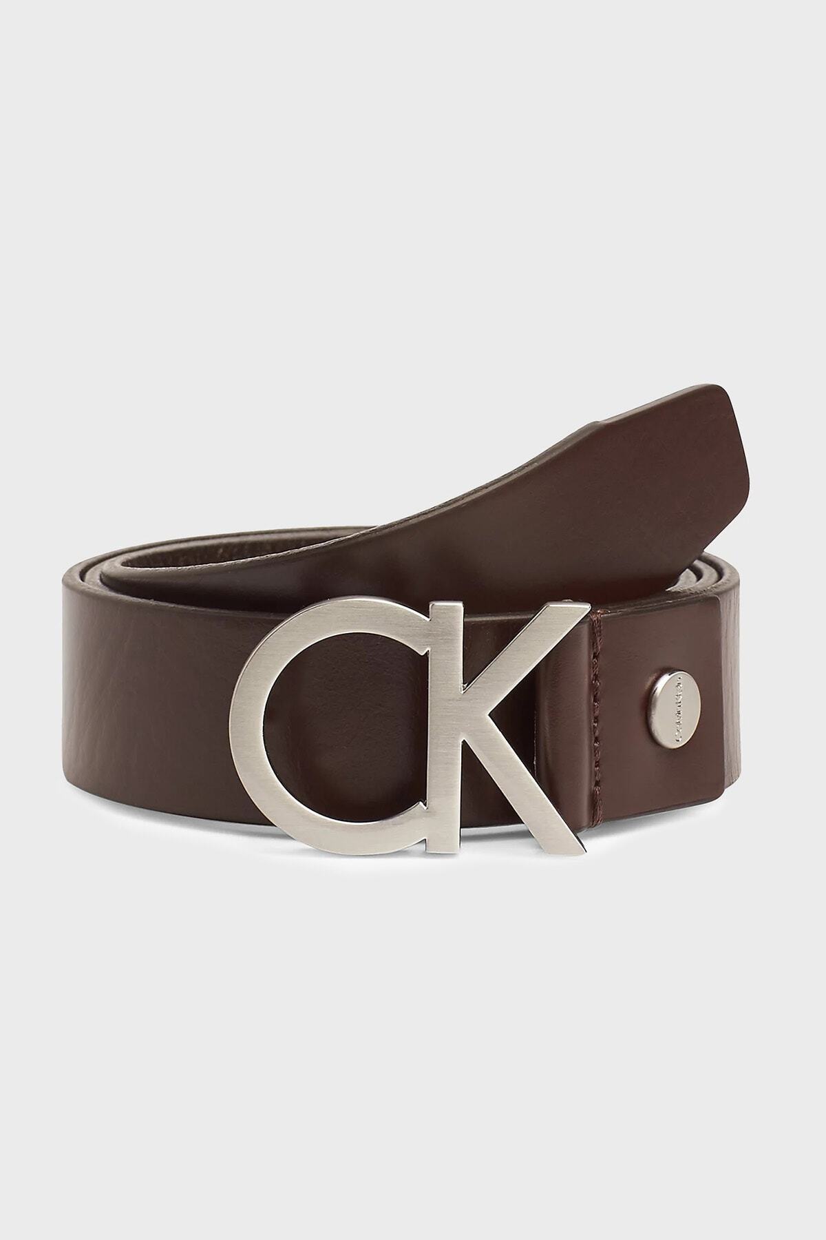 Calvin Klein Marka Logolu Hakiki Deri Kemer Erkek Kemer K50k502119 201