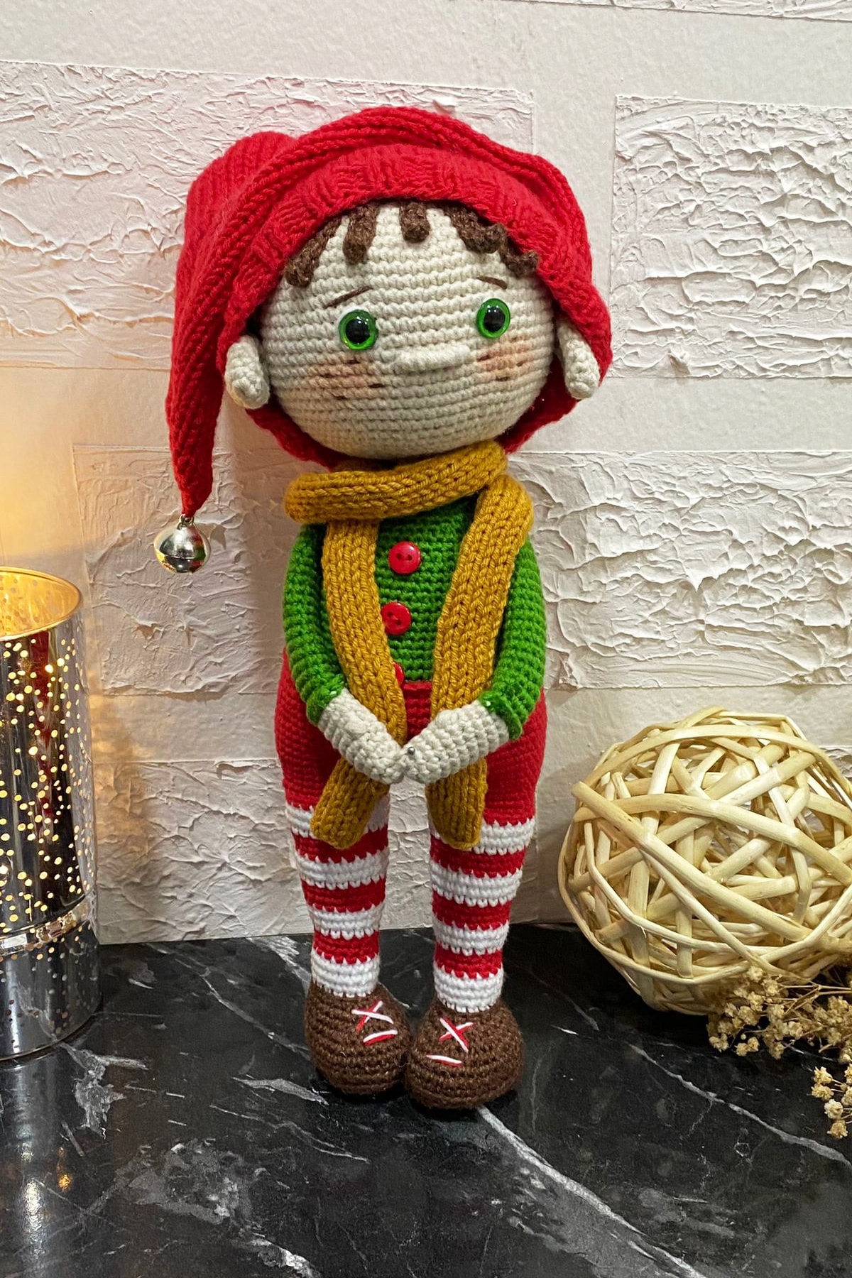HOMEMoodHobi Amigurumi Oyuncak - Yılbaşı Bebeği