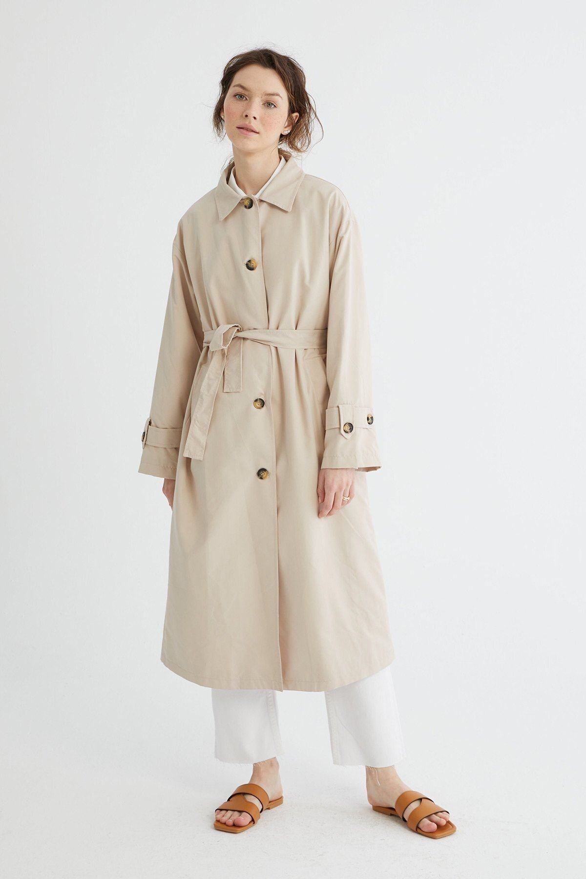 Suud Collection Bej Safari Trençkot