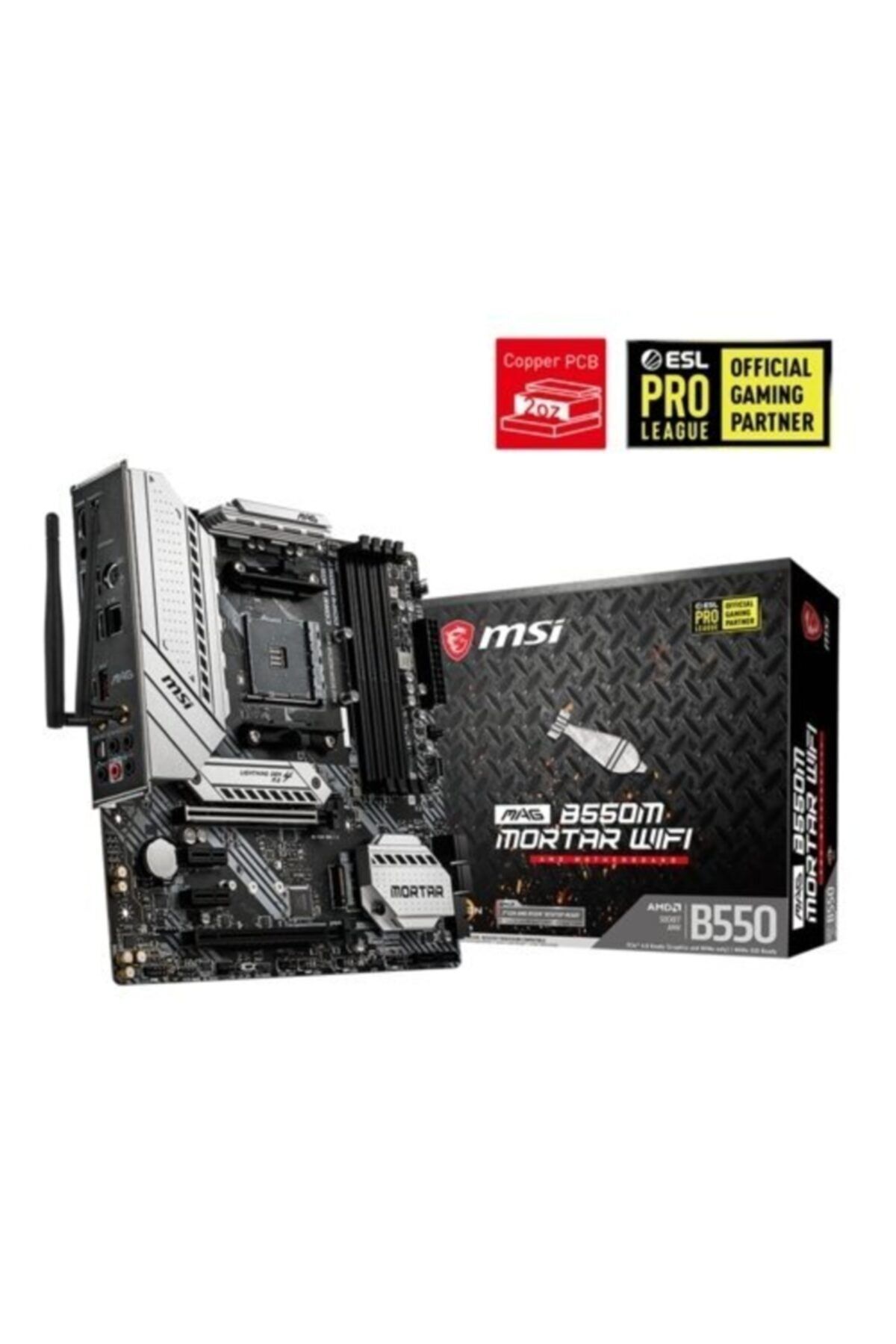 MSI Mag B550m Mortar Wıfı Ddr4 S+v+gl Am4 (matx)