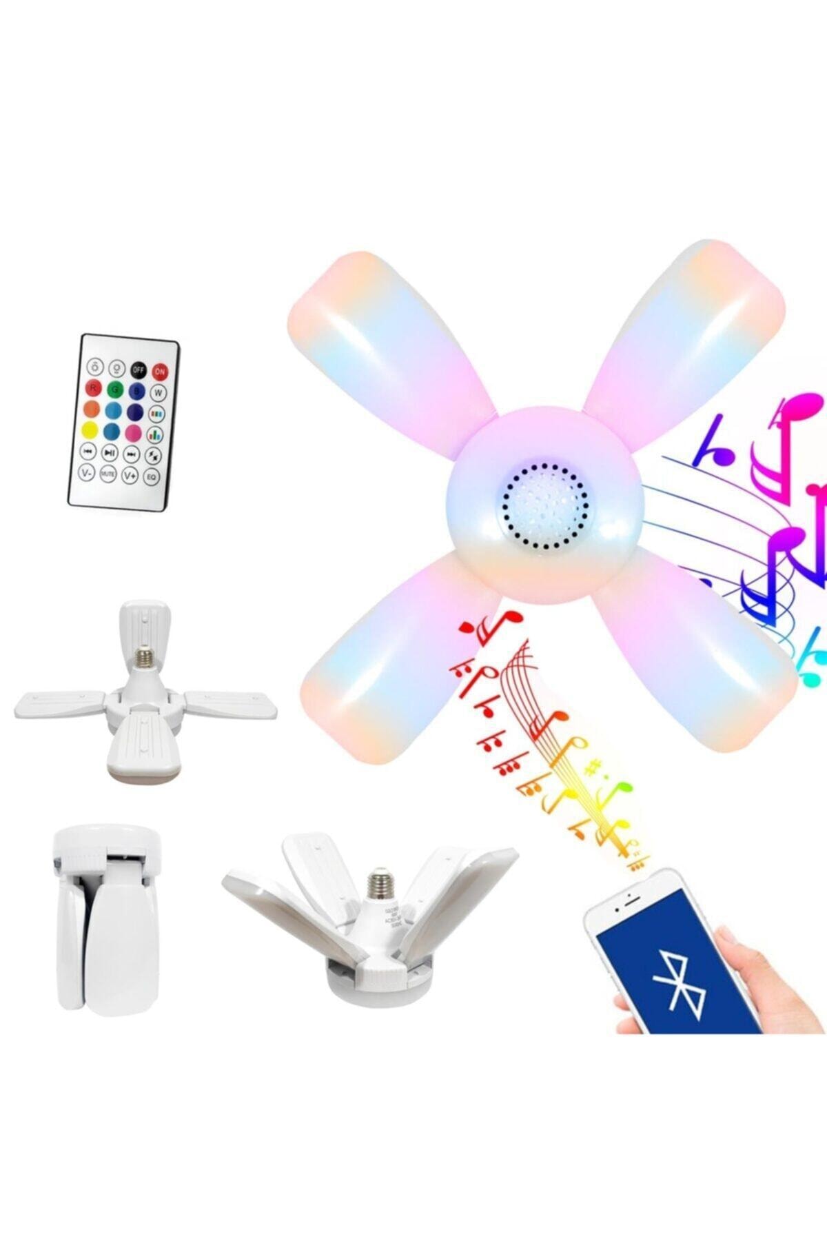 Gold orion Müzik Lambası Led Tavan Rgb Animasyonlu 220v E27 Duy Bluetooth Kumandalı Gold Orıon Or-1003