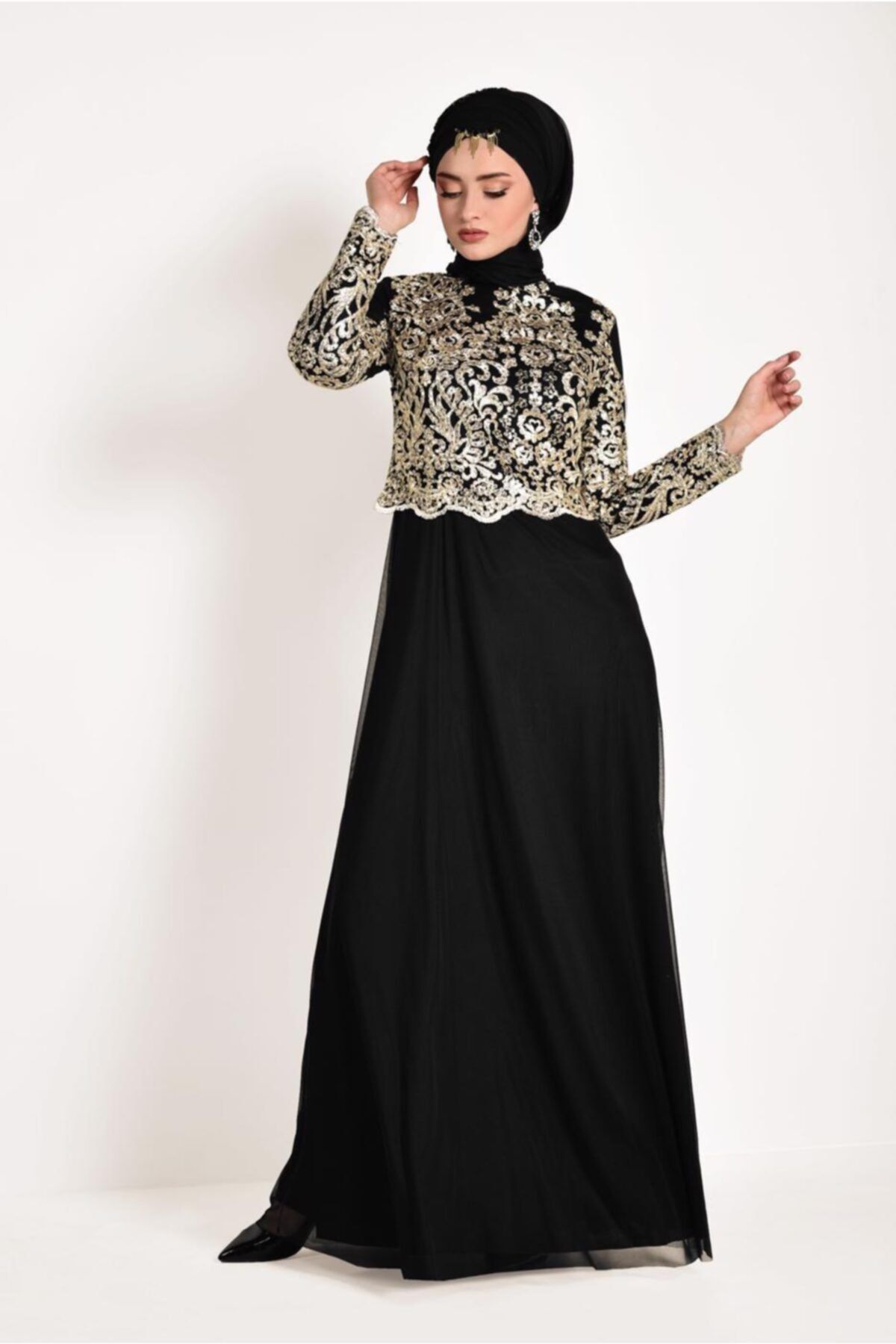TRENDTESETTÜR Tüllü Abiye Elbise T 83293