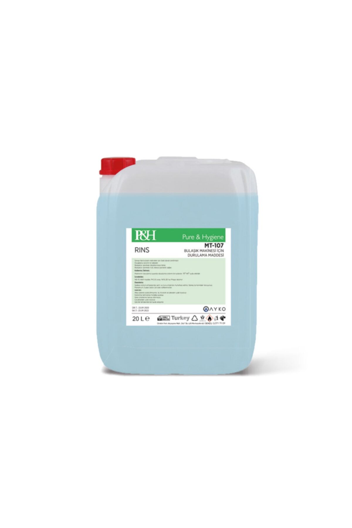 PURE&HYGİENE Prorinse Endüstiriyel Bulaşık Makinası Parlatıcı 20 Lt