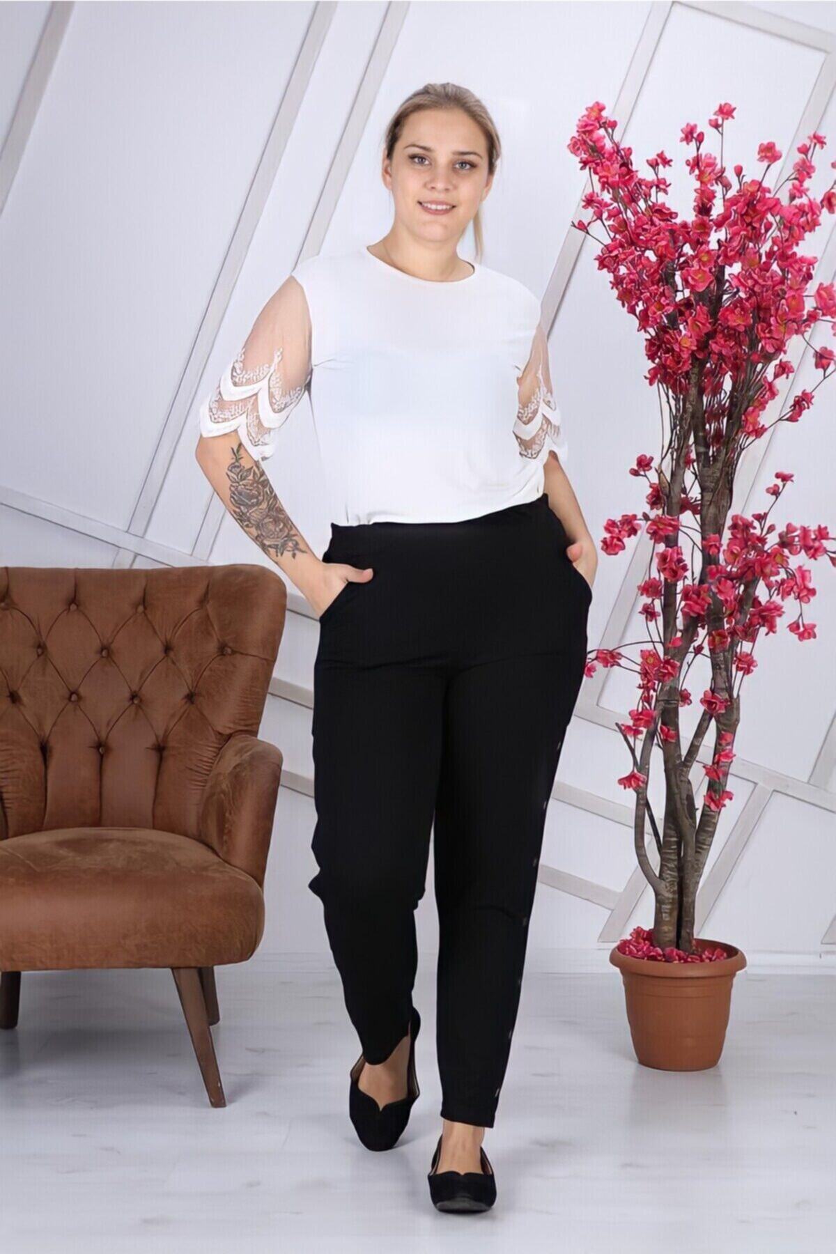 homeboutique Büyük Beden Paça Düğmeli Eşofman