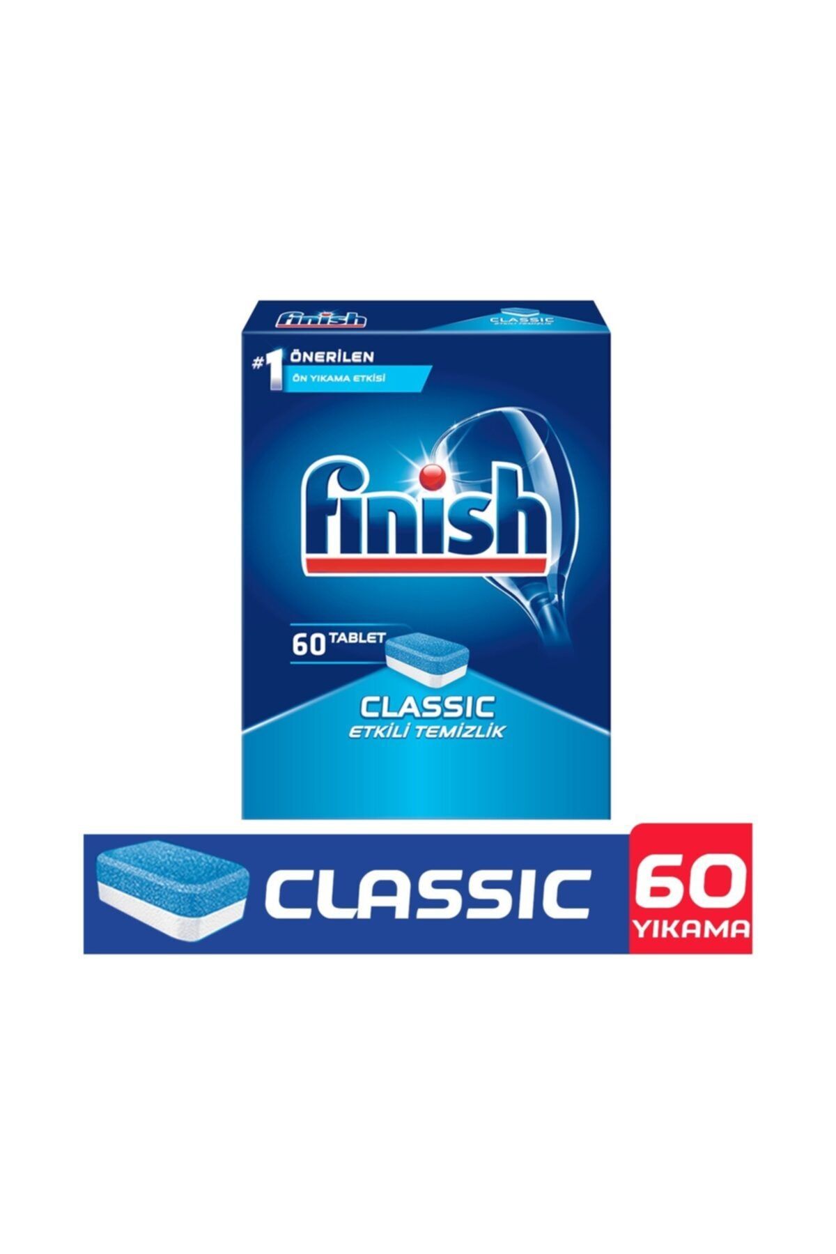Finish Classik Etkili Temizlik Tableti 60 Li X 5 Adet = 300 Tablet