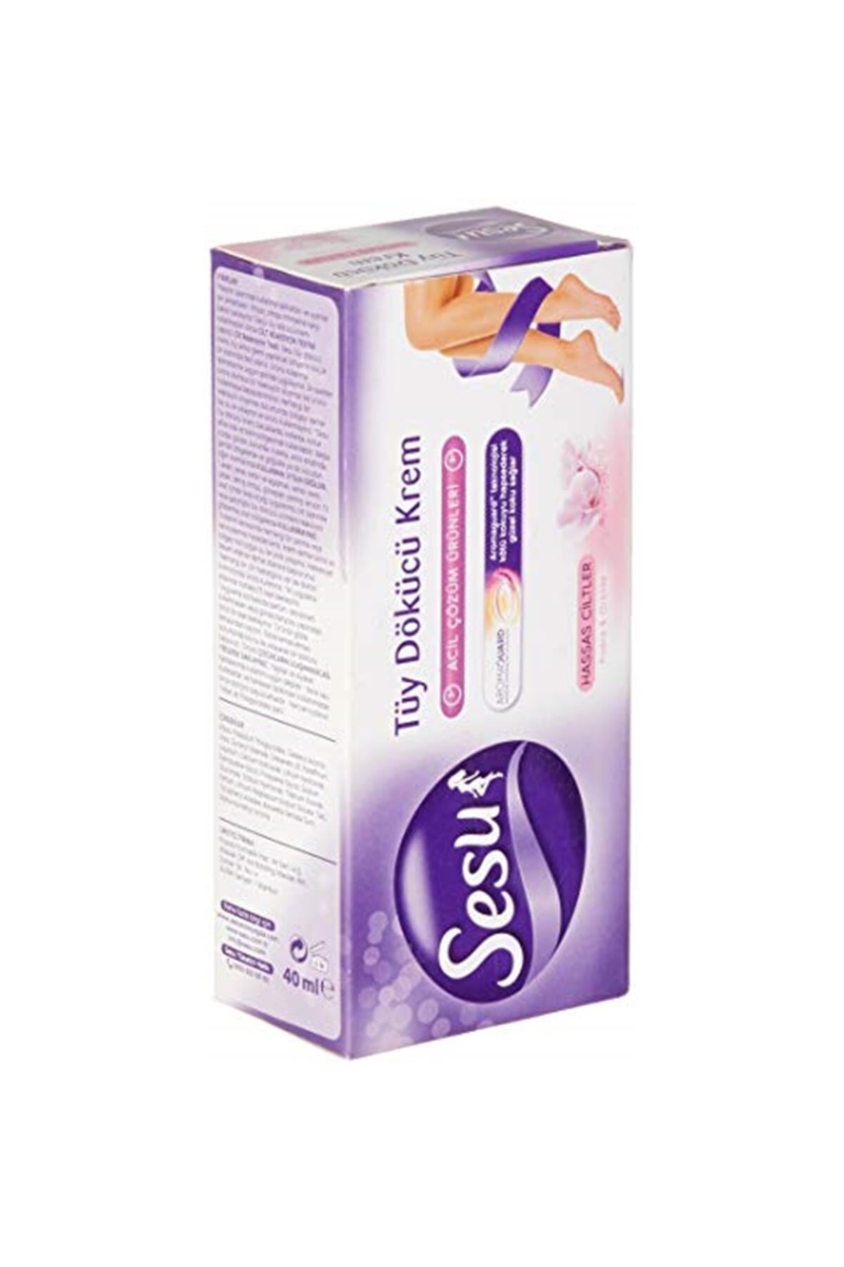 Sesu Tüy Dökme Kremi 40 ml Hassas Cilt 12shr 2d 43 gr