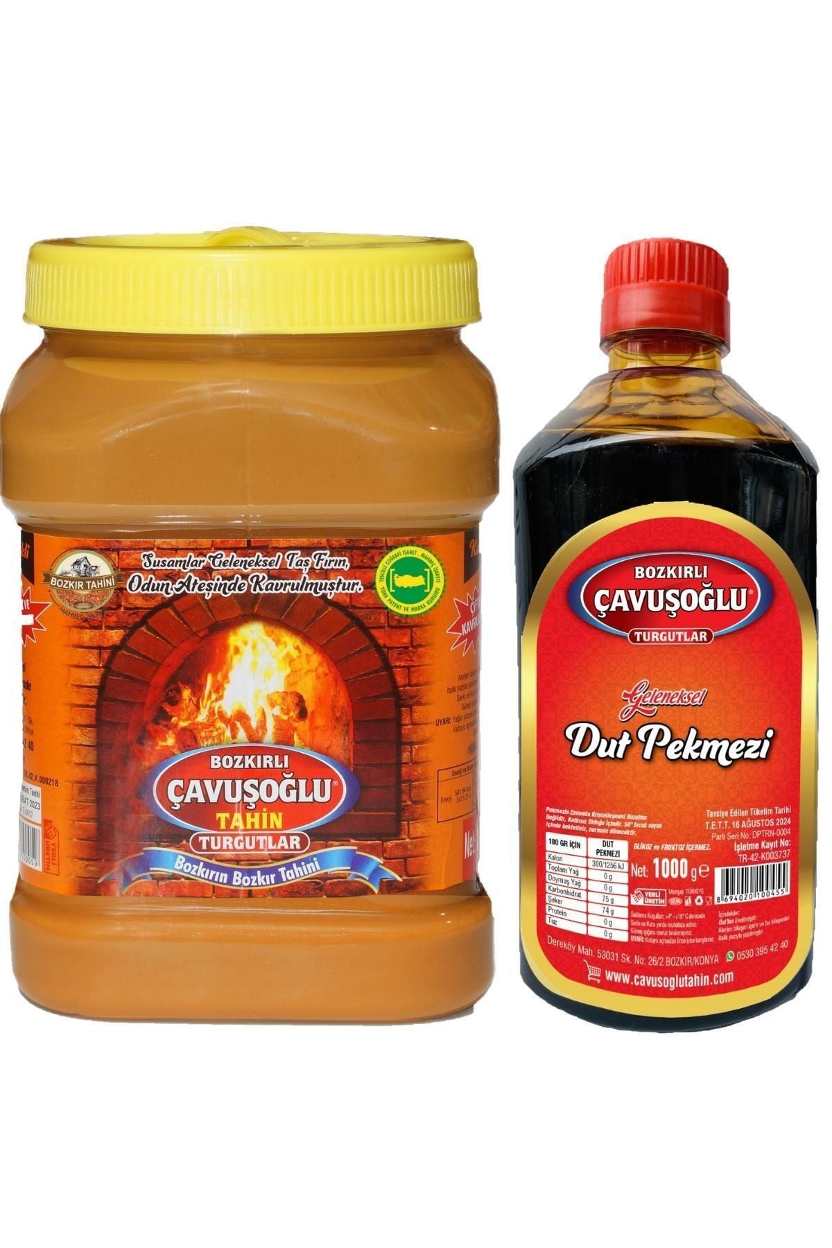 Çavuşoğlu Odun Ateşinde Kepekli Bozkır Tahini 930g + Dut Pekmezi 930g
