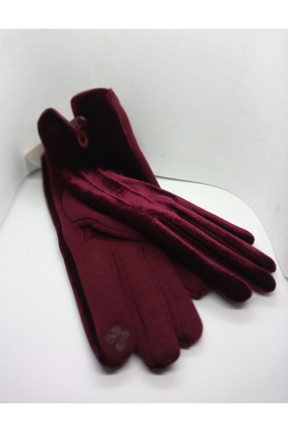 Dlp Kadife Dar Kesim Çok Şık Kadın Eldiveni
