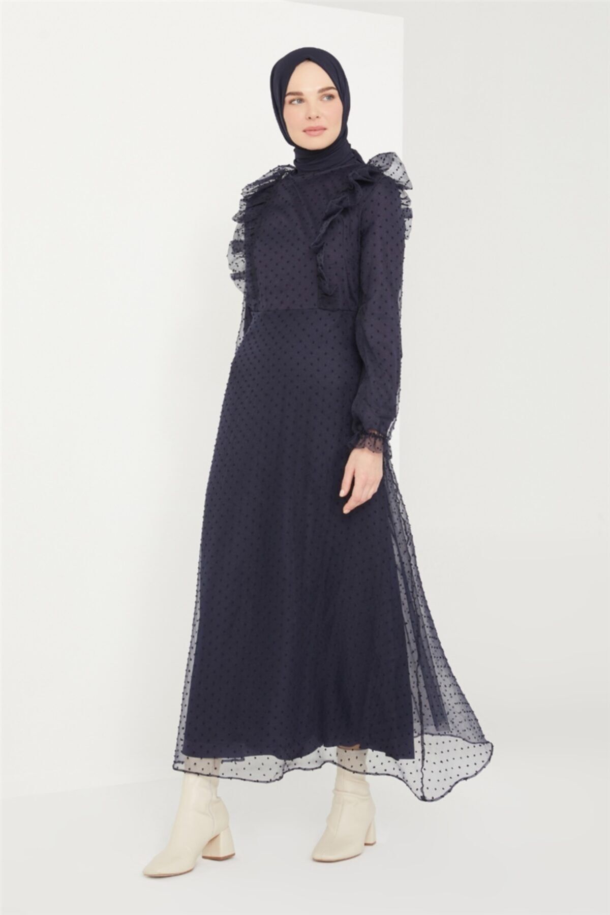 Armine Elbise 21kd9207 Lacivert