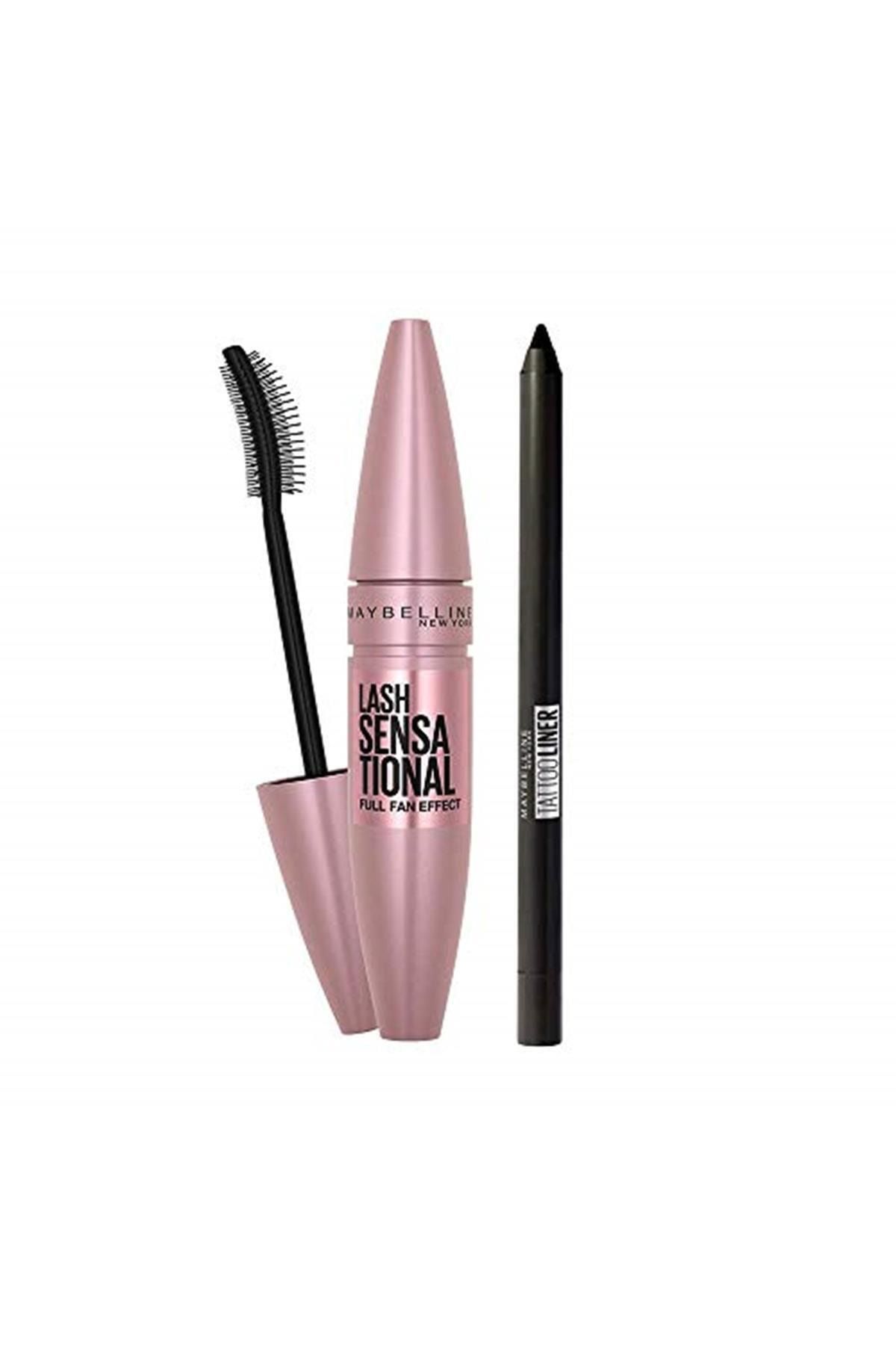 Maybeline New York Lash Sensational Ekstra Siyah Maskara Ve Siyah Tattoo Liner Jel Göz Kal