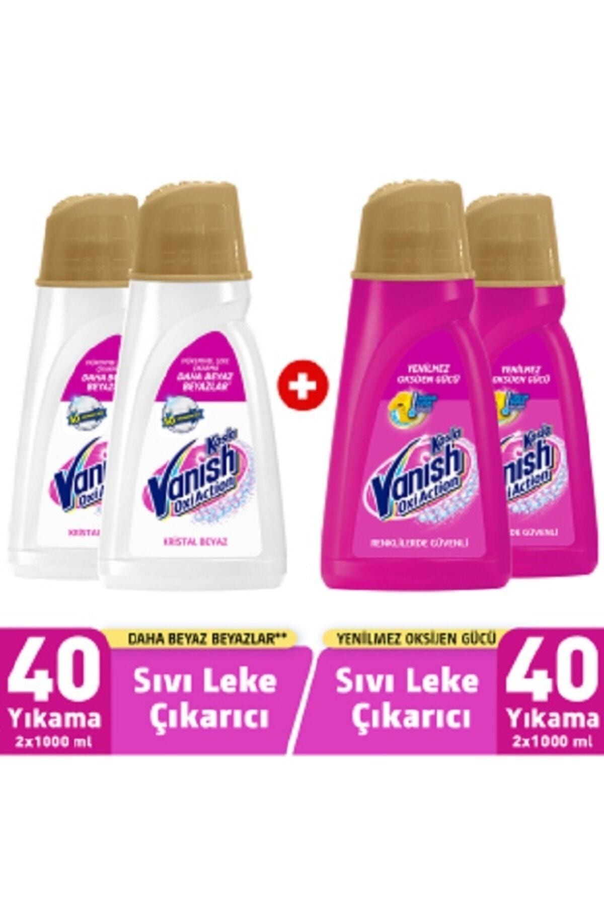 Vanish Kosla Oxi Action Gold Sıvı Leke Çıkarıcı 1000 Ml+1000 Ml Renkliler Ve Beyazlar Için 2 Adet