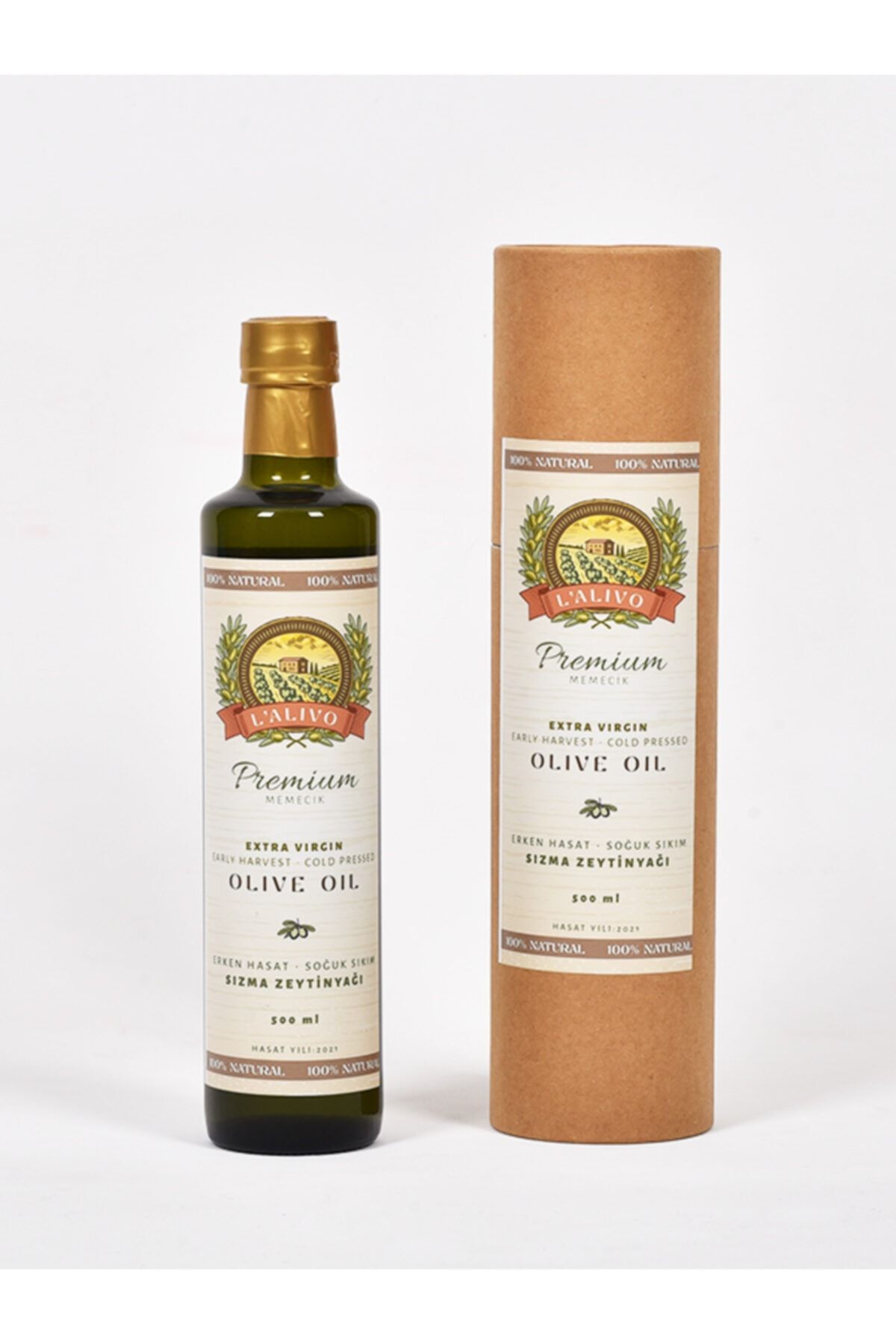 L'alivo L'alıvo Premıum Memecik Erken Hasat Soğuk Sıkım Natürel Sızma Zeytinyağı 500ml