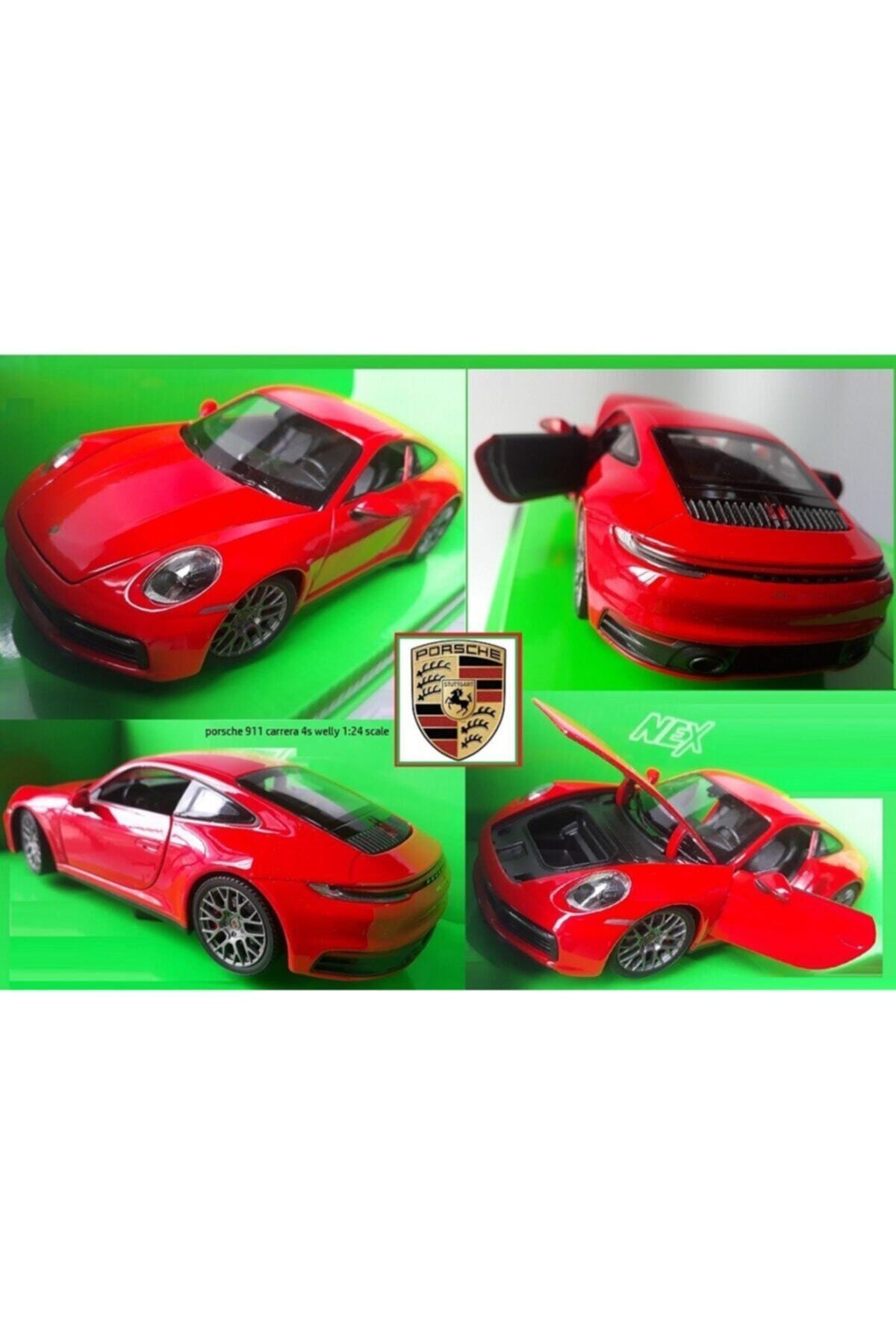 WELLY Porsche 911 Carrera 4s Diecast 1.24 Metal Araba Kapılar Açılır