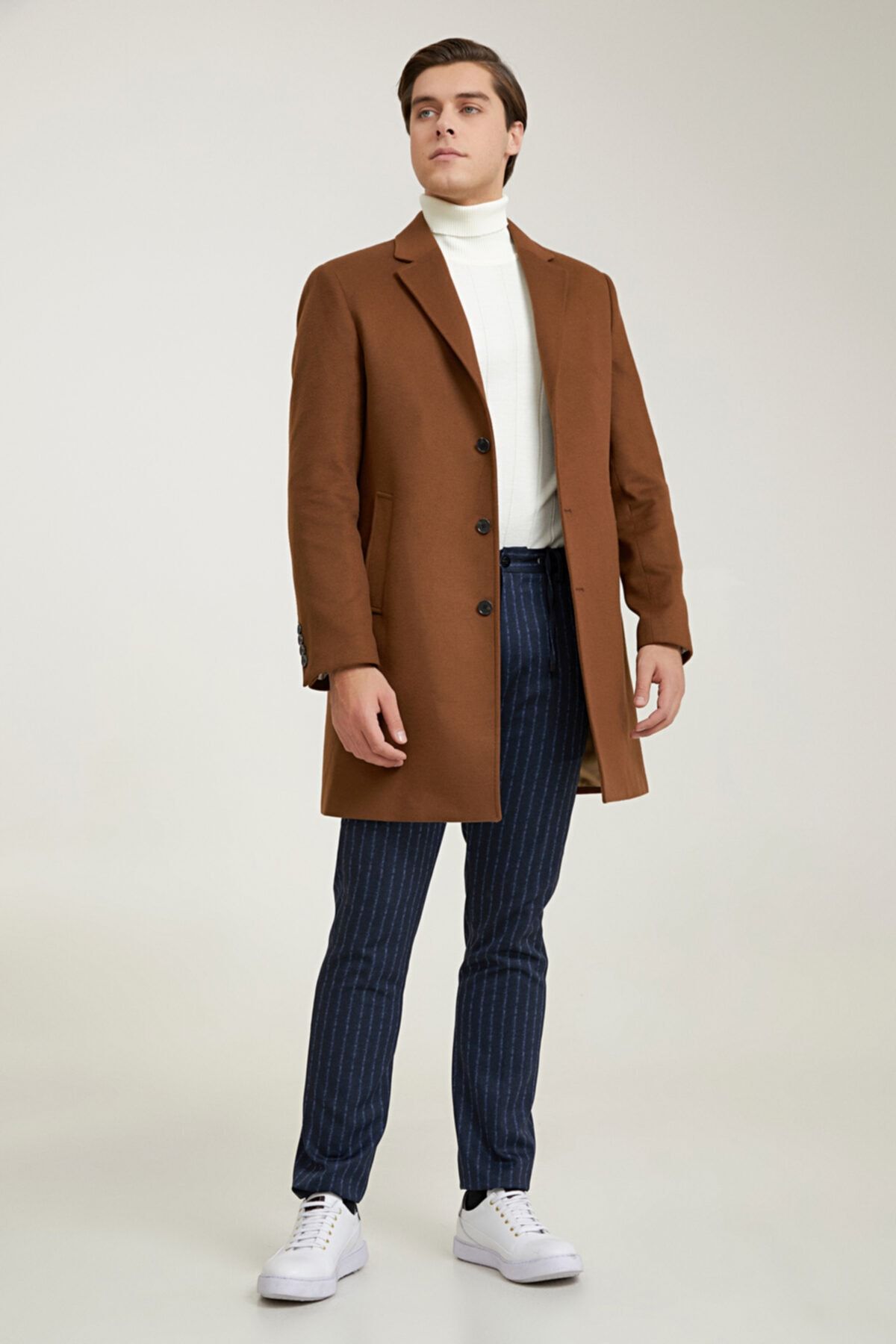 D'S Damat Regular Fit Kahve Palto