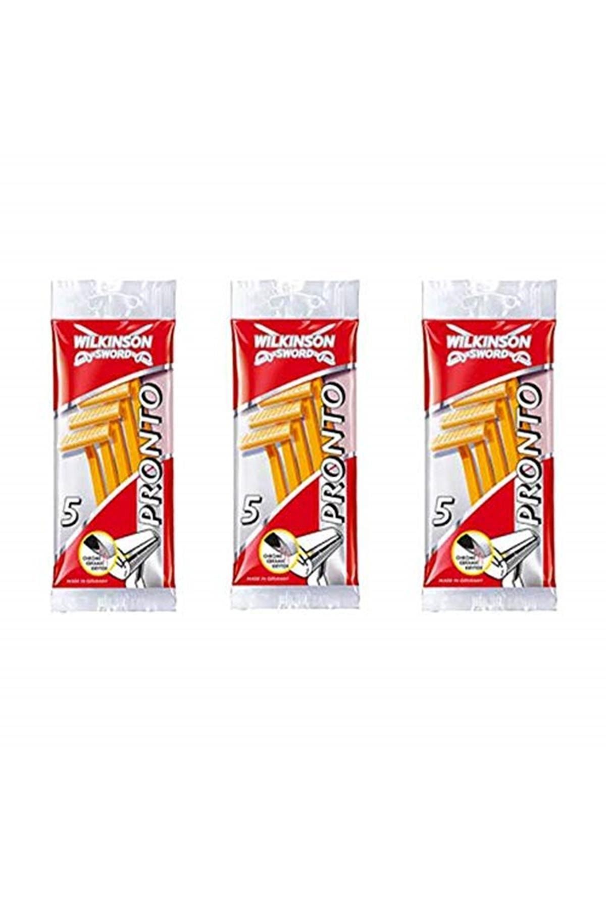 Wilkinson Sword Marka: Pronto Tek Bıçaklı 5'li Kullan At Tıraş Bıçağı, 3 Poşet 3 Paket Kategori: T