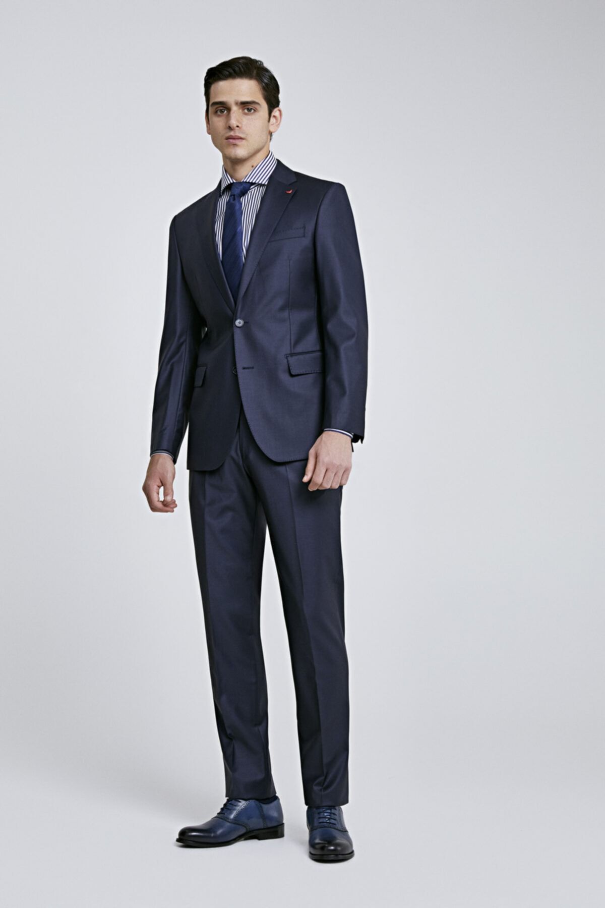 D'S Damat Slim Fit Lacivert Düz Takım Elbise
