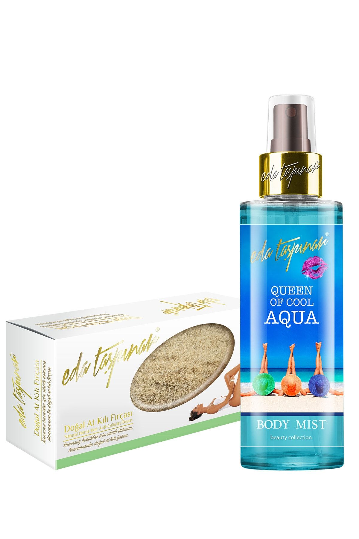 Eda Taşpınar Doğal At Kılı Fırçası Ve Queen Of Cool Aqua 200ml