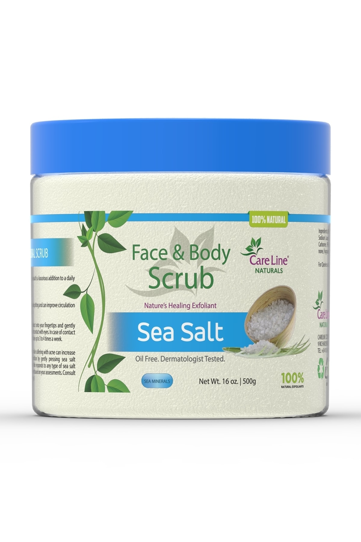 Careline Deniz Tuzu Yüz ve Vücut Peeling Scrub Cildi Sıkılaştırır ve Dokusunu İyileştirir 500 ml