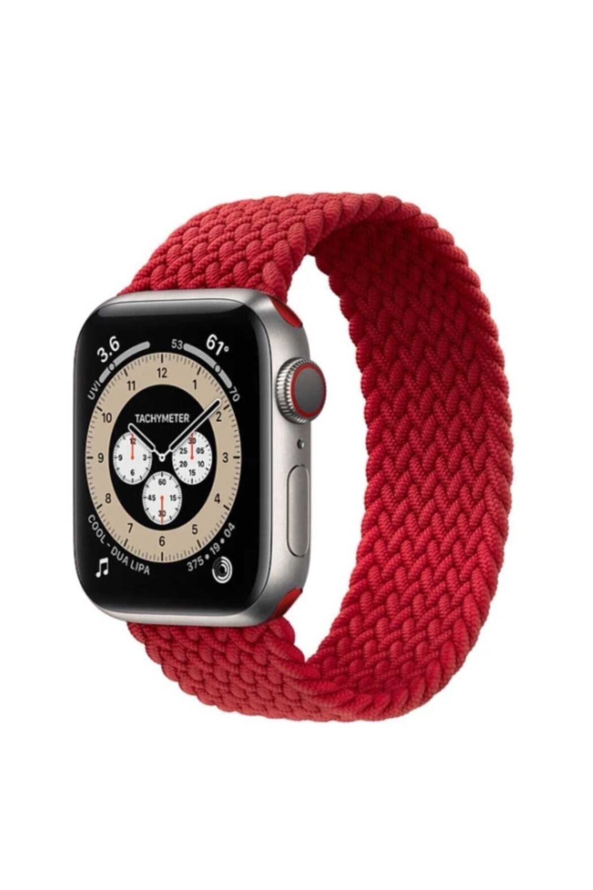 GREGOSS Örgülü Solo Döngü Apple Saat Bandı 38-40 Mm Small (S) Beden Kumaş Elastik Esnek Kordon