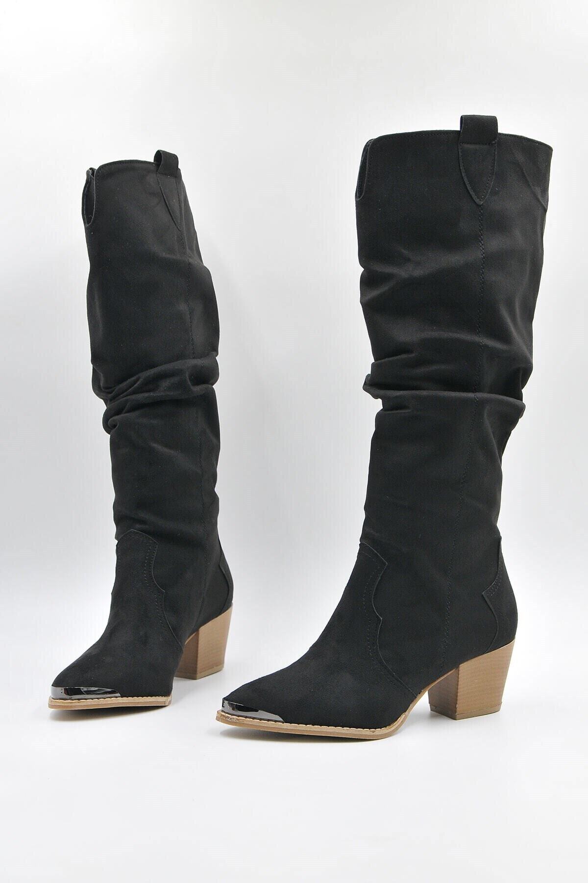 Tinka Bell Shoes 401 Kadın Çizme Siyah Süet