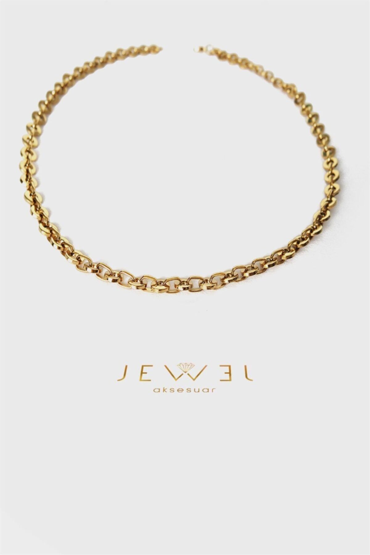 Jewel Tennis Model Gold Altın Kaplama Kolye