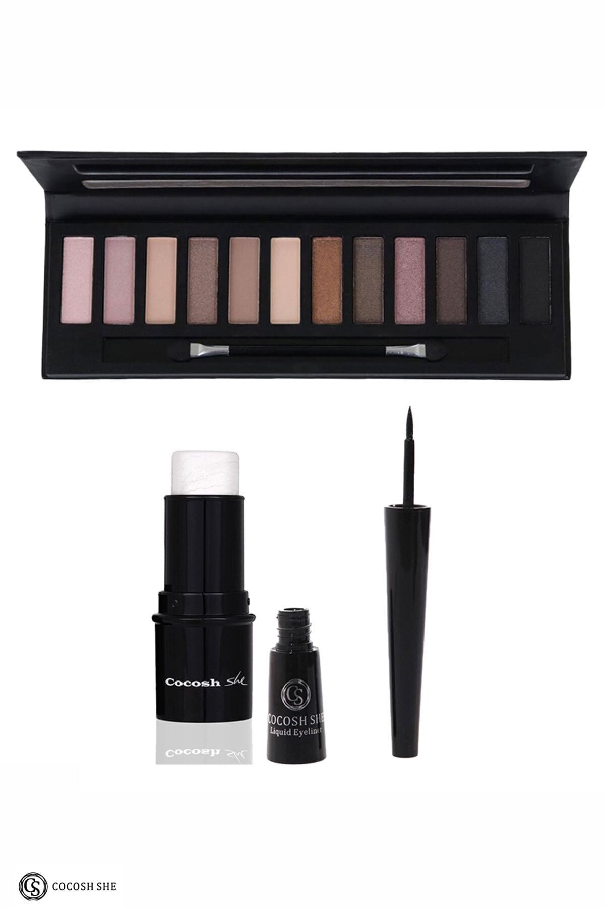Cocosh She Üçlü Far Eyeliner Ve Highlighter Set