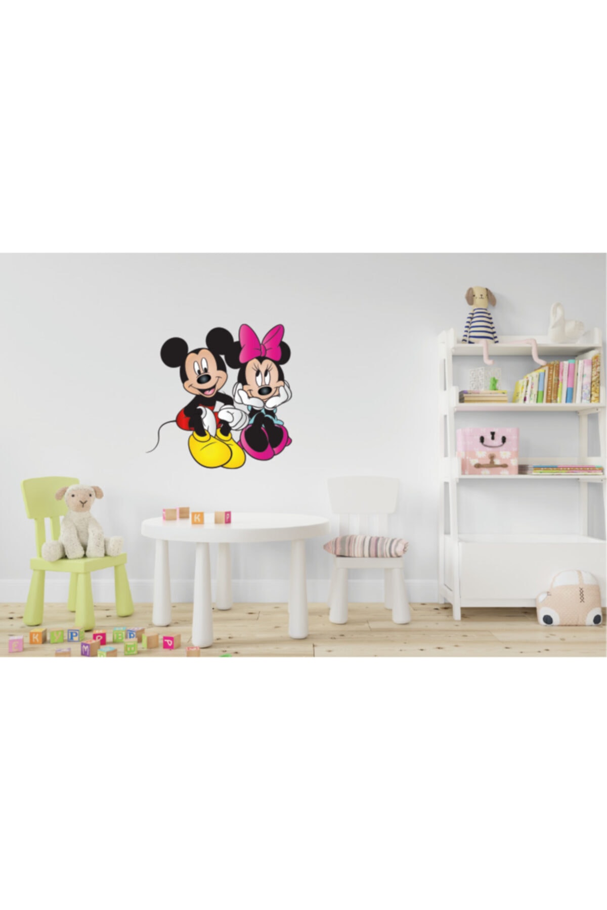 Atalya Reklam Micky & Miniee Mouse Çocuk Odası Duvar Sticker 50x50 Cm