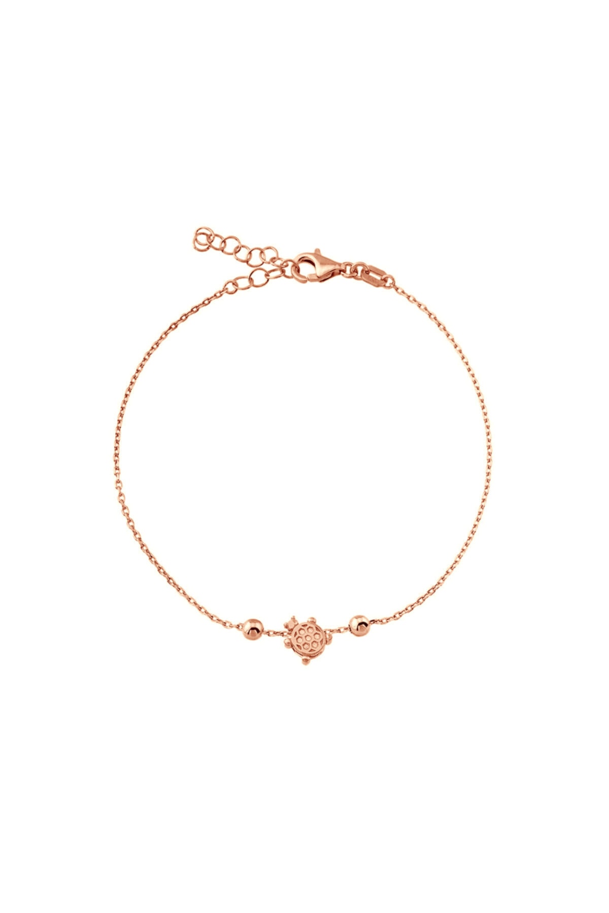 So CHIC... Kaplumbağa Figürlü 18 Ayar Rose Altın Kaplama Gümüş Bileklik