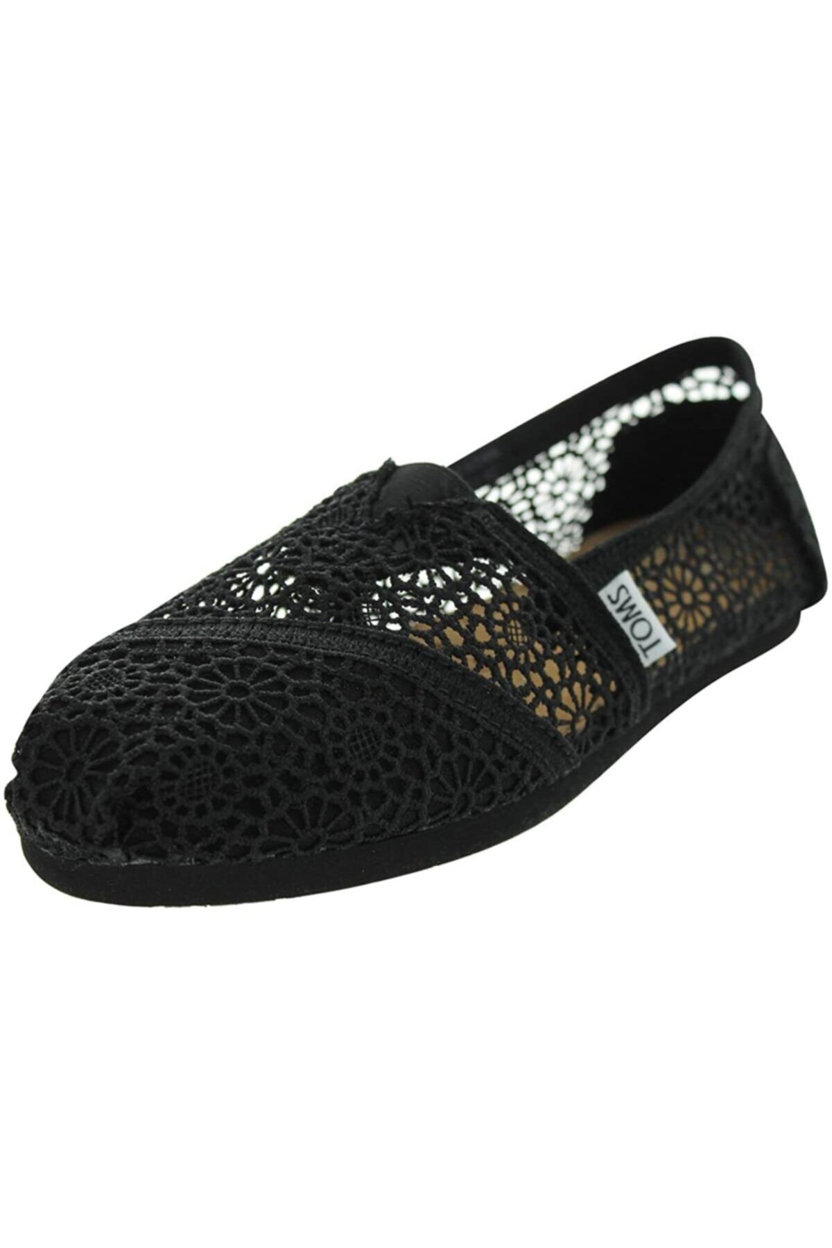 Toms Black Morocco Siyah Dantelli Espadril